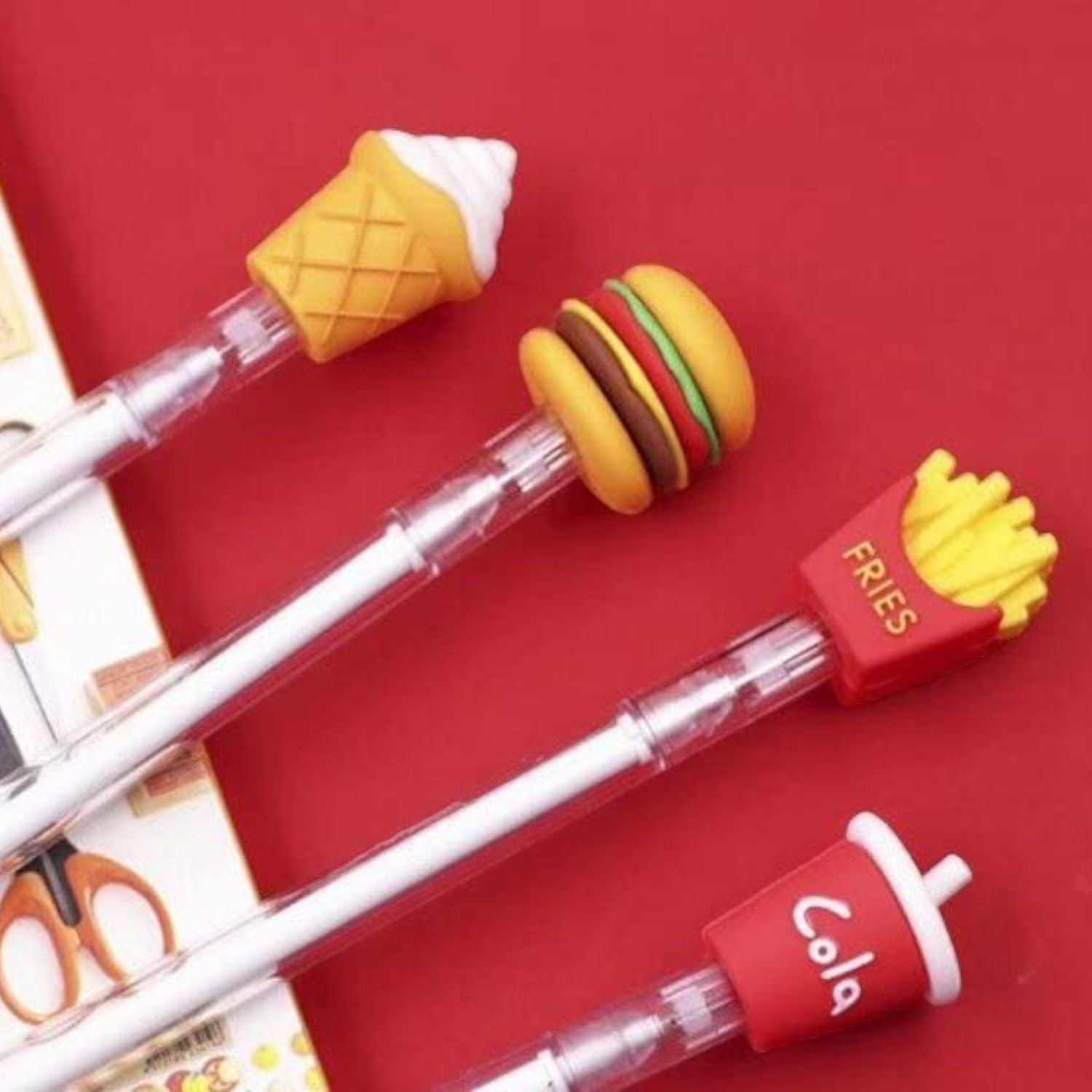 Lead Pencil for Kids | Multicolor Burger, Ice Cream Cold Drink Design | Drawing, Sketching & Return Gifts-Pack of 2 - Apkamart #Style_Pack Of 12