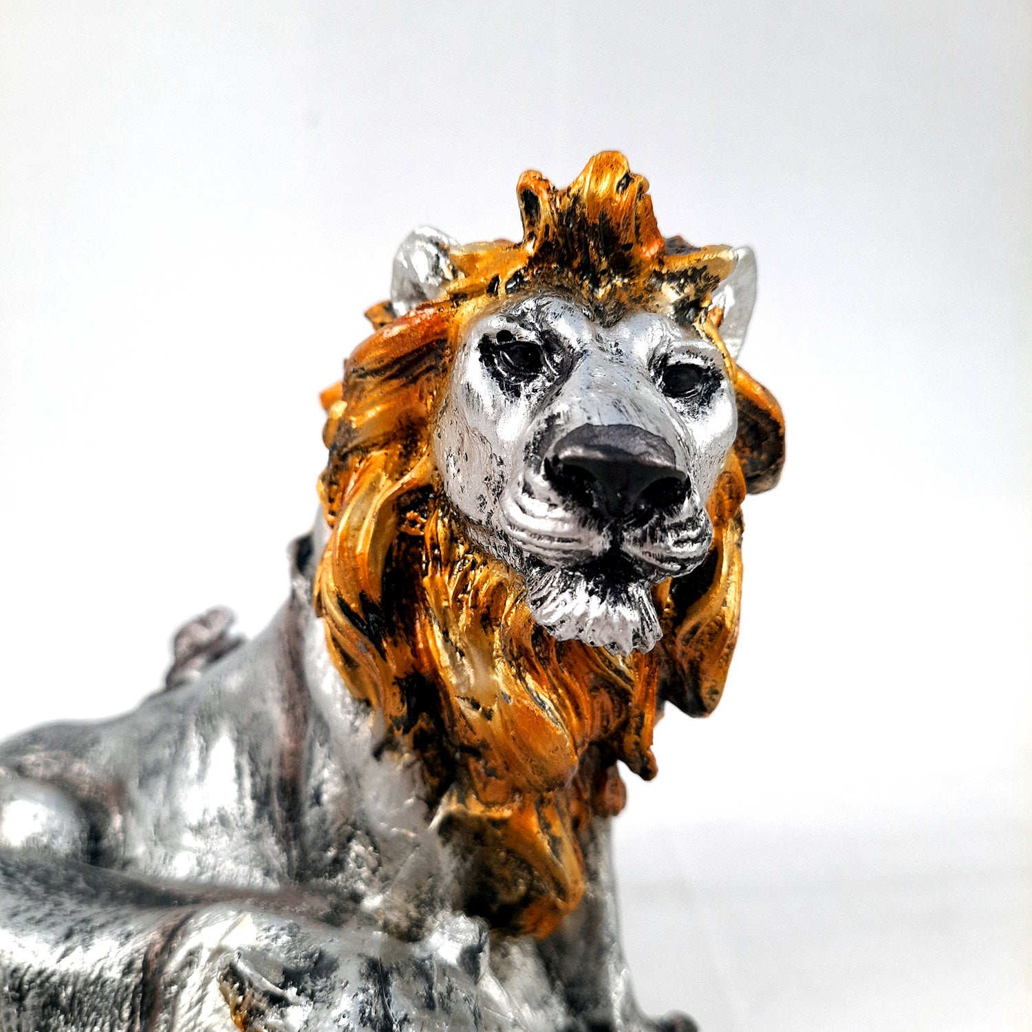 Lion - Lioness Showpiece | Tiger Couple Statue | Animal Figurines Sculpture - for Home Decor, Living Room, Table, Decor & Gifts - apkamart #Color_Silver