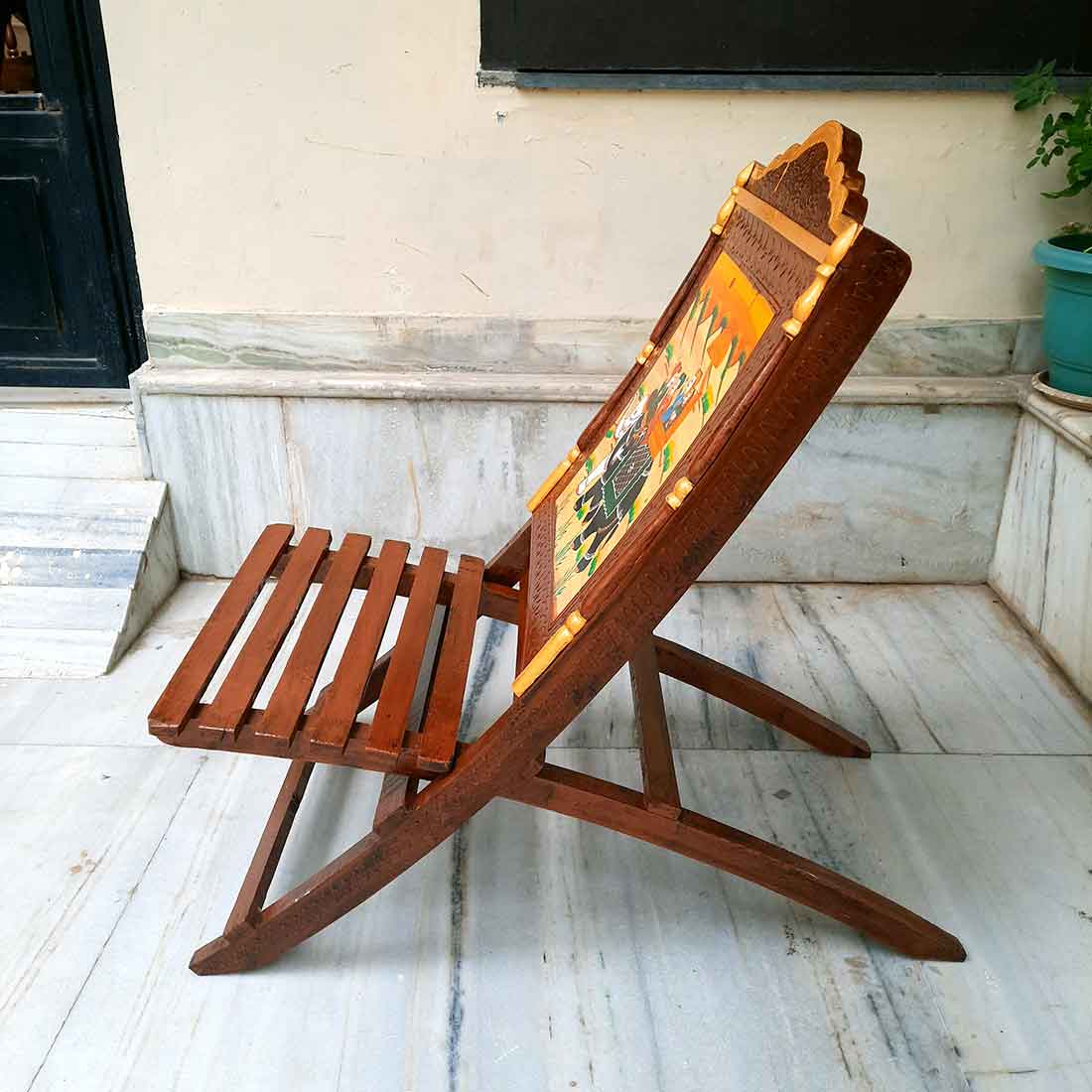 Wooden Chair Set of 2 - For Outdoor | Indoor | Balcony | Garden - 36 Inch - Apkamart