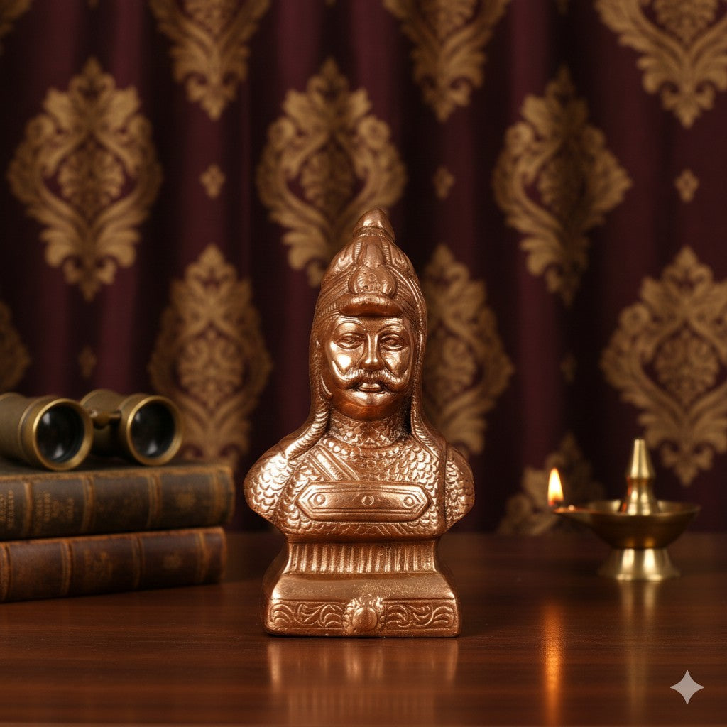 Maharana Pratap Statue | Human Figurine Warrior Idol for Living Room & Home Decor | Historical Showpiece for Office & Gifting - 7 Inch - Apkamart
