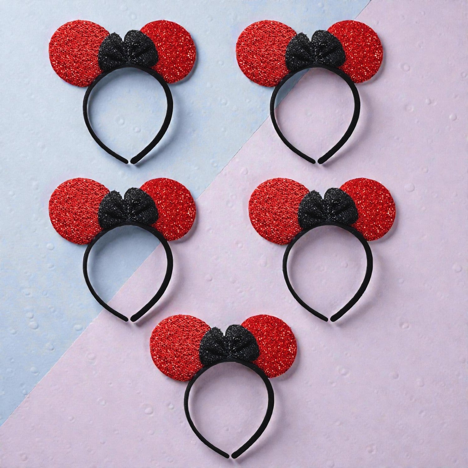 Minnie Mouse Hairband for Girls Cute Cartoon Bow Hairband for Kids Soft Comfortable Hairband for Birthday Party Daily Wear School Functions - Apkamart #Style_Pack Of 5