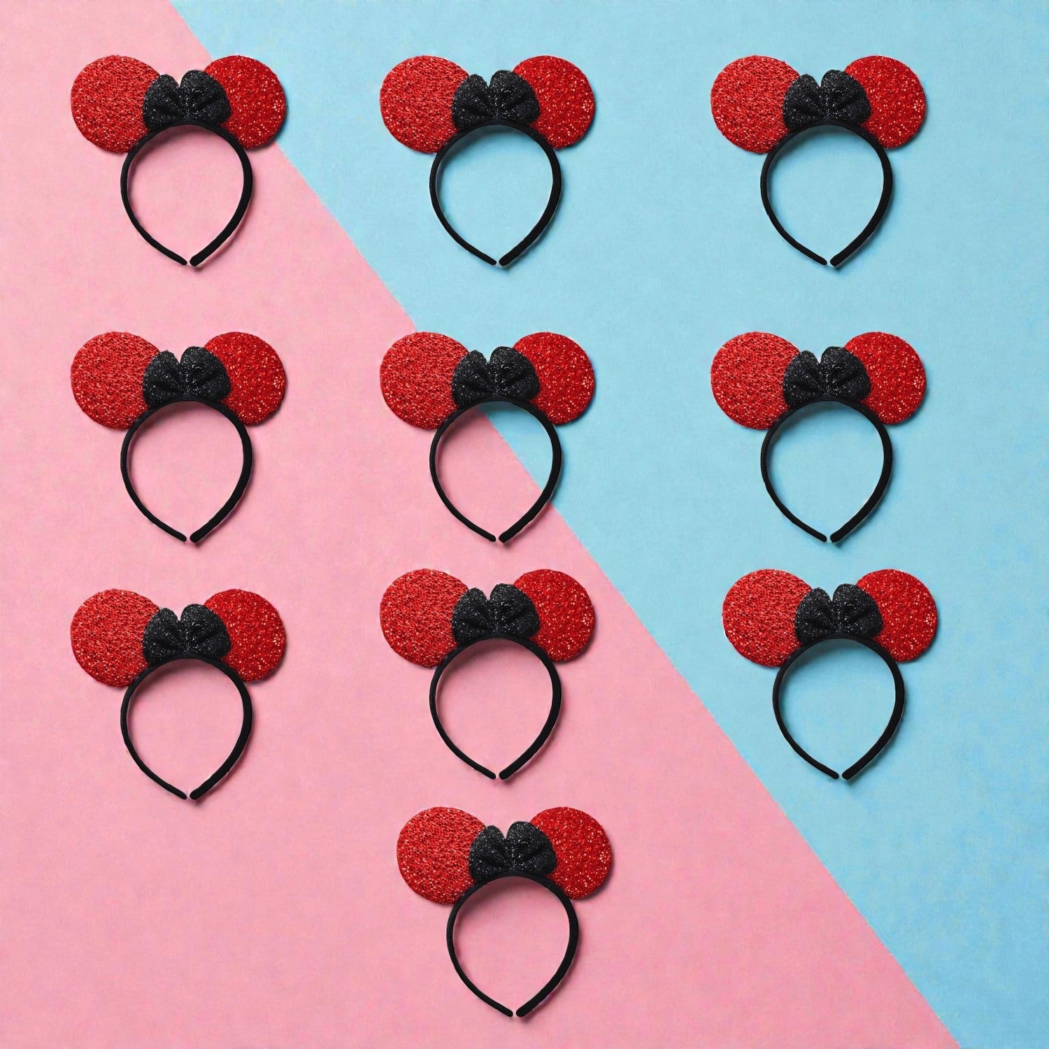 Minnie Mouse Hairband for Girls Cute Cartoon Bow Hairband for Kids Soft Comfortable Hairband for Birthday Party Daily Wear School Functions - Apkamart #Style_Pack Of 10