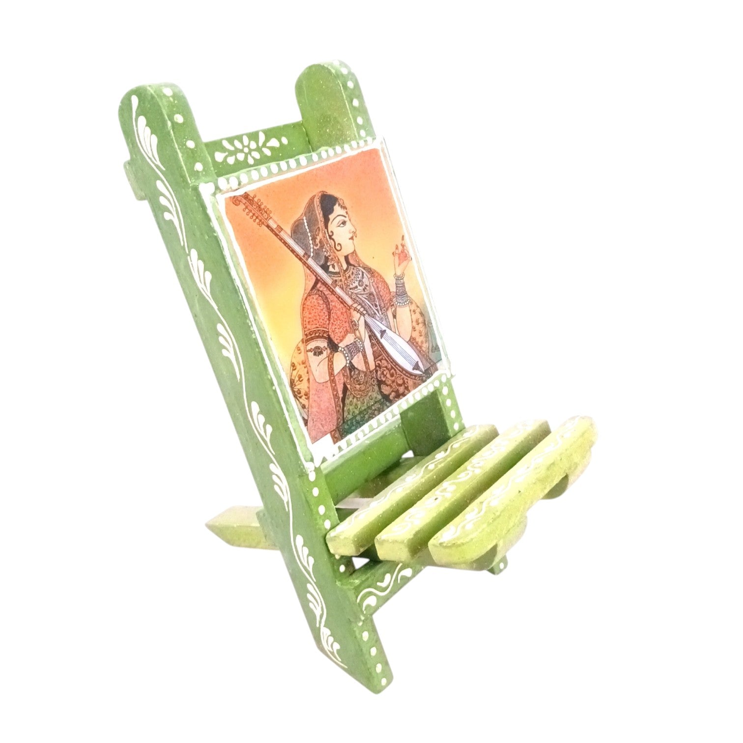 Mobile Holder Folding Mini Chair Showpiece For Desk & Decor - 9 Inch - Apkamart