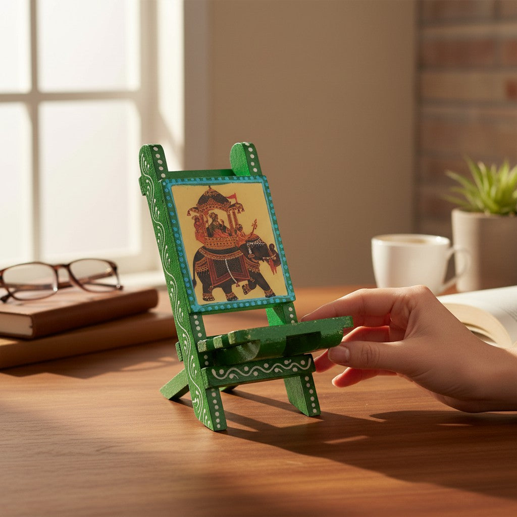 Mobile Holder Folding Mini Chair Showpiece For Desk & Decor - 9 Inch