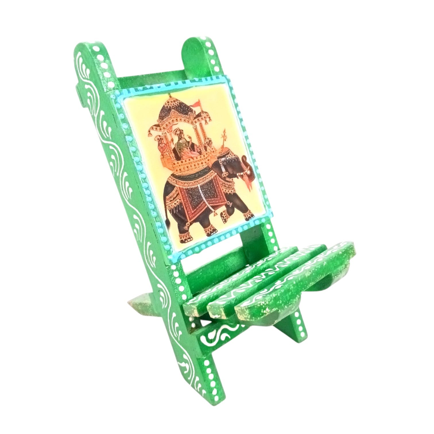 Mobile Holder Folding Mini Chair Showpiece For Desk & Decor - 9 Inch - Apkamart