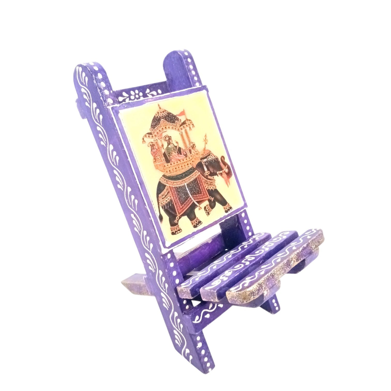 Mobile Holder Folding Mini Chair Showpiece For Desk & Decor - 9 Inch (Pack of 2) - Apkamart