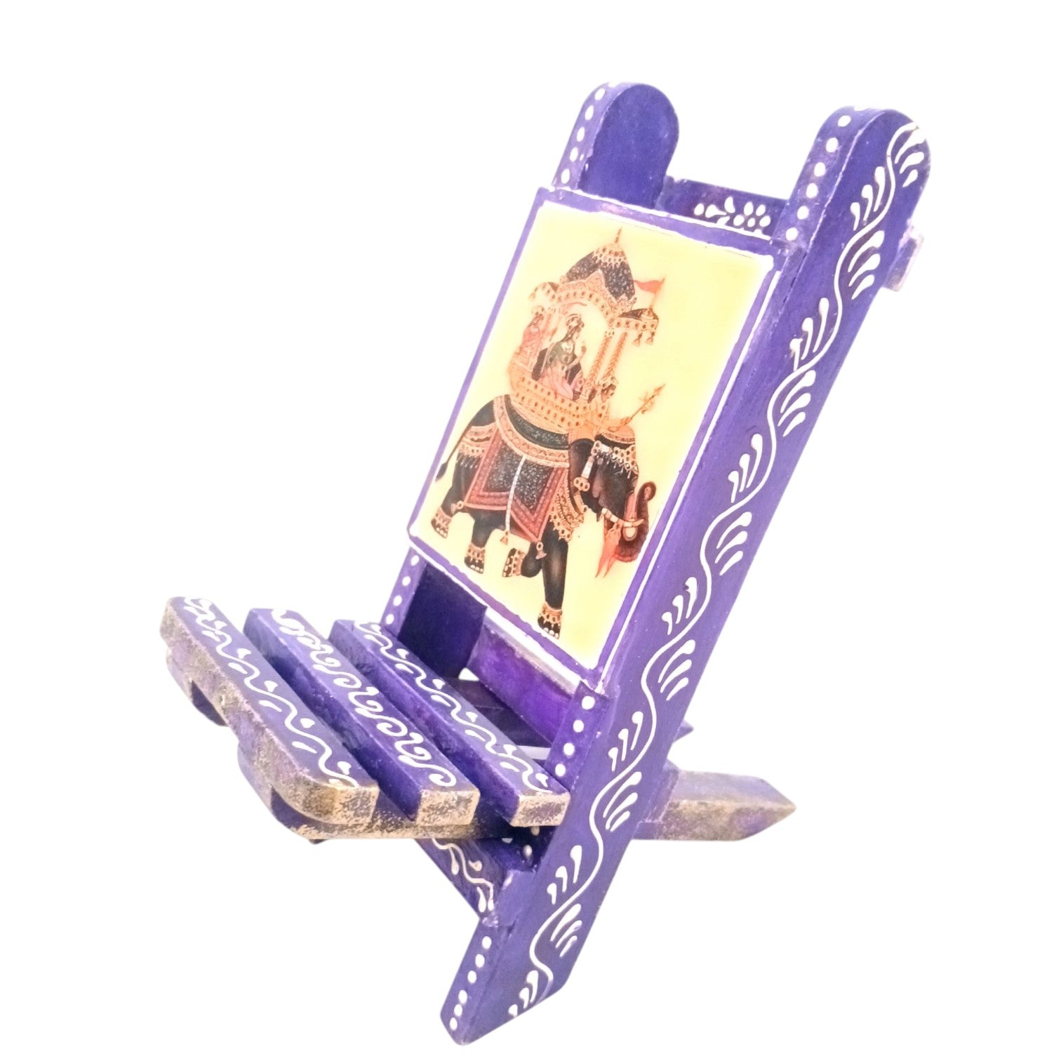 Mobile Holder Folding Mini Chair Showpiece For Desk & Decor - 9 Inch (Pack of 2) - Apkamart