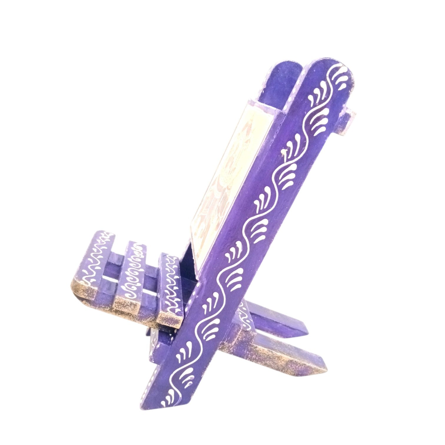 Mobile Holder Folding Mini Chair Showpiece For Desk & Decor - 9 Inch - Apkamart