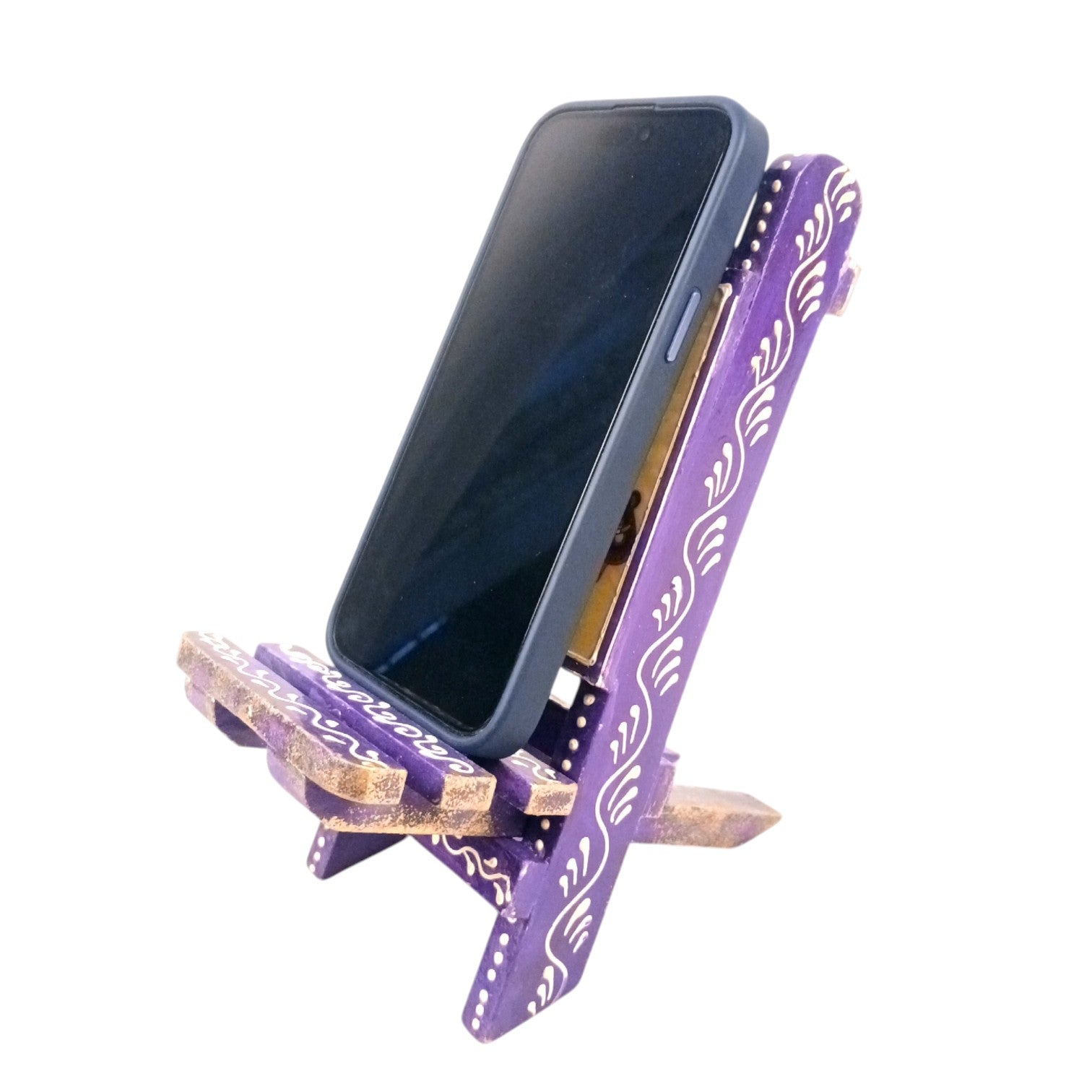 Mobile Holder Folding Mini Chair Showpiece For Desk & Decor - 9 Inch - Apkamart