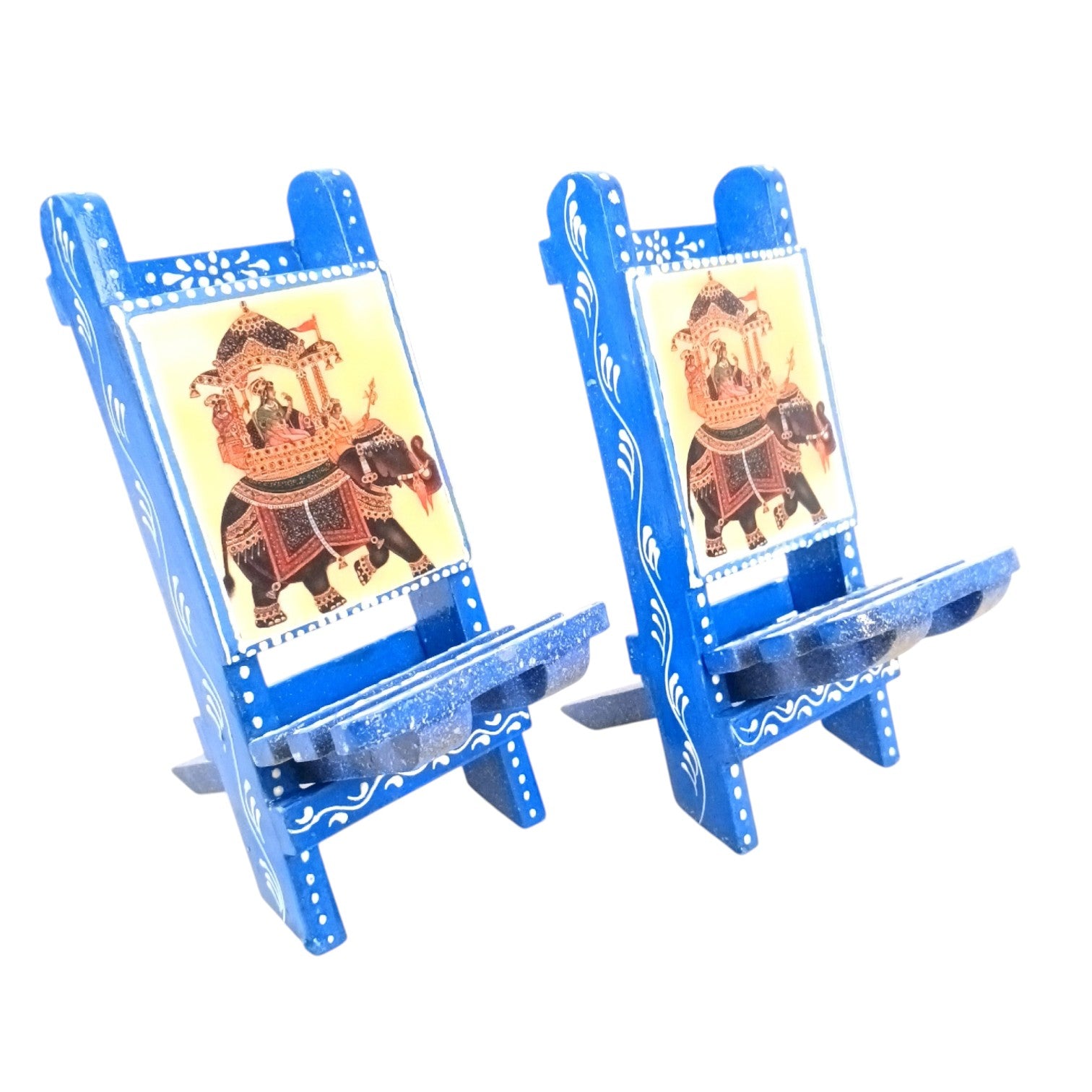 Mobile Holder Folding Mini Chair Showpiece For Desk & Decor - 9 Inch (Pack of 2) - Apkamart