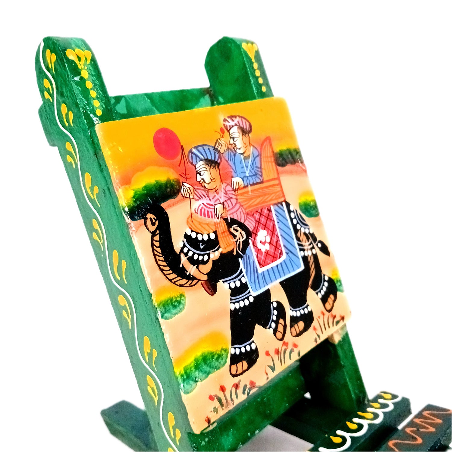 Mobile Holder Stand | Folding Chair Miniature Showpiece | Cell Phone Stand Holder - For Table, Bed, Office Desk, Home Decor & Gifts - 7 Inch (Pack of 2) - Apkamart