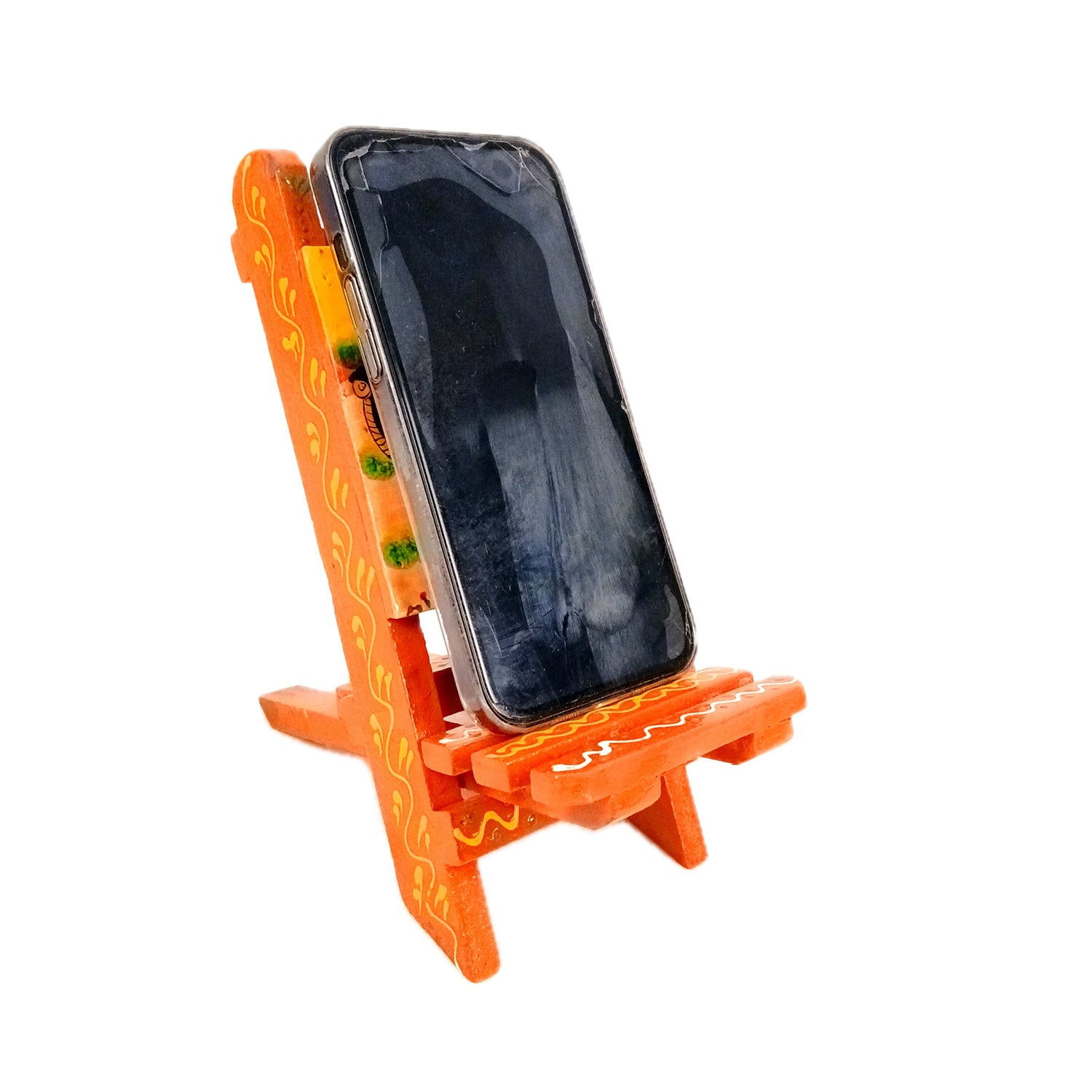Mobile Holder Stand | Folding Chair Miniature Showpiece | Cell Phone Stand Holder - For Table, Bed, Office Desk, Home Decor & Gifts - 7 Inch - Apkamart
