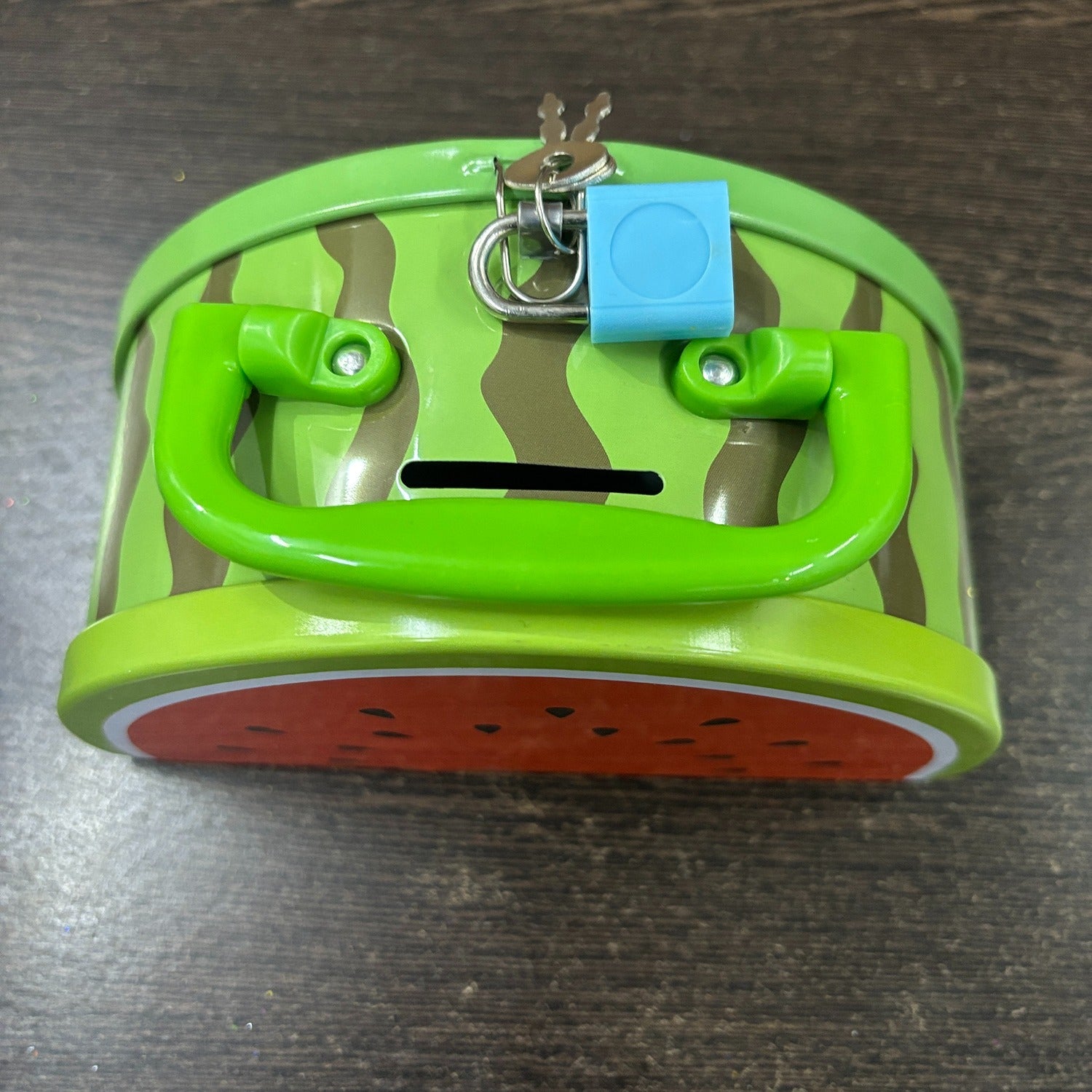 Water Melon Design Piggy Bank with Lock for Kids | Durable Money Bank Gulak for Children | Cute Piggy Bank for Saving & Perfect Return Gift - 6 Inch - Apkamart