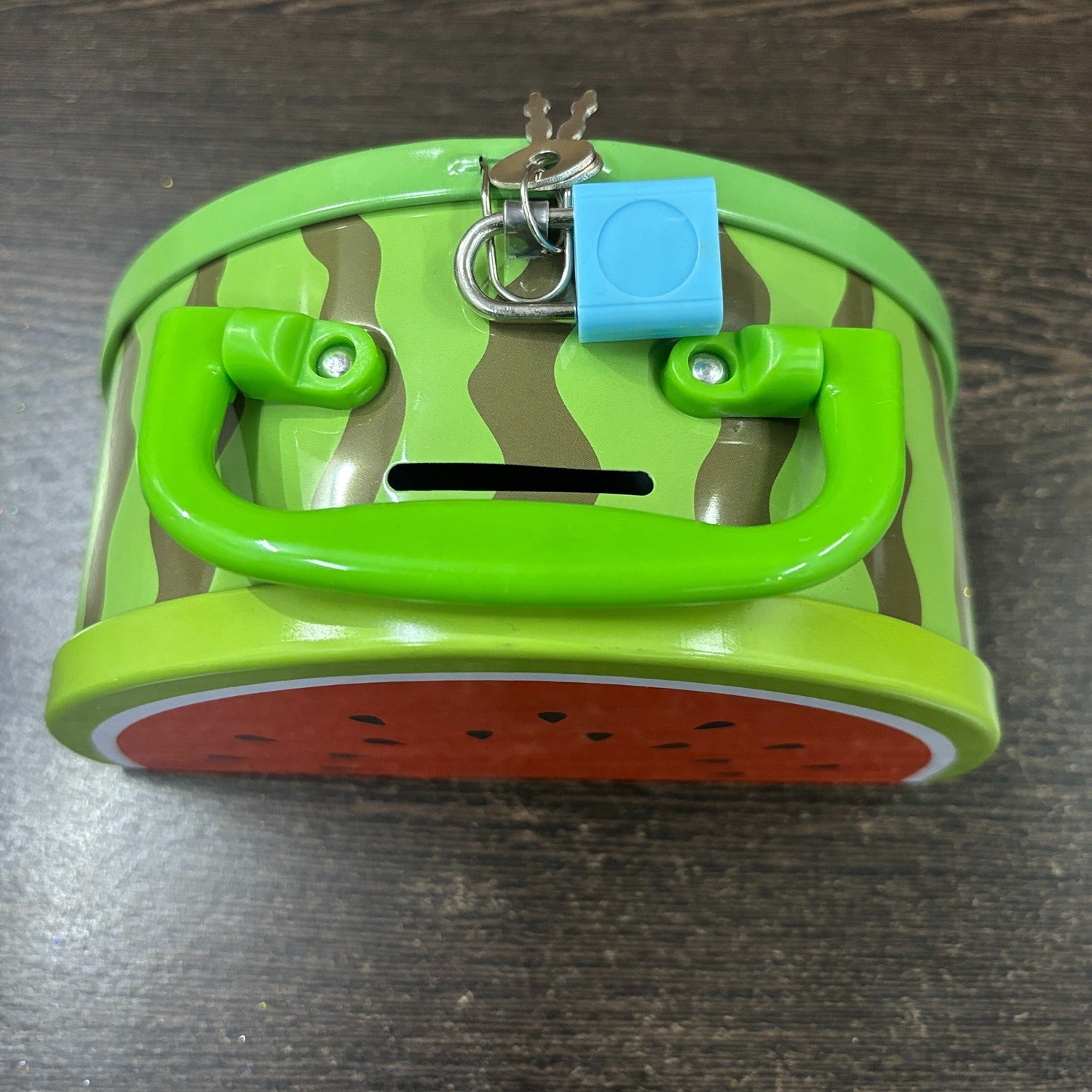 Water Melon Design Piggy Bank with Lock for Kids | Durable Money Bank Gulak for Children | Cute Piggy Bank for Saving & Perfect Return Gift - 6 Inch - Apkamart