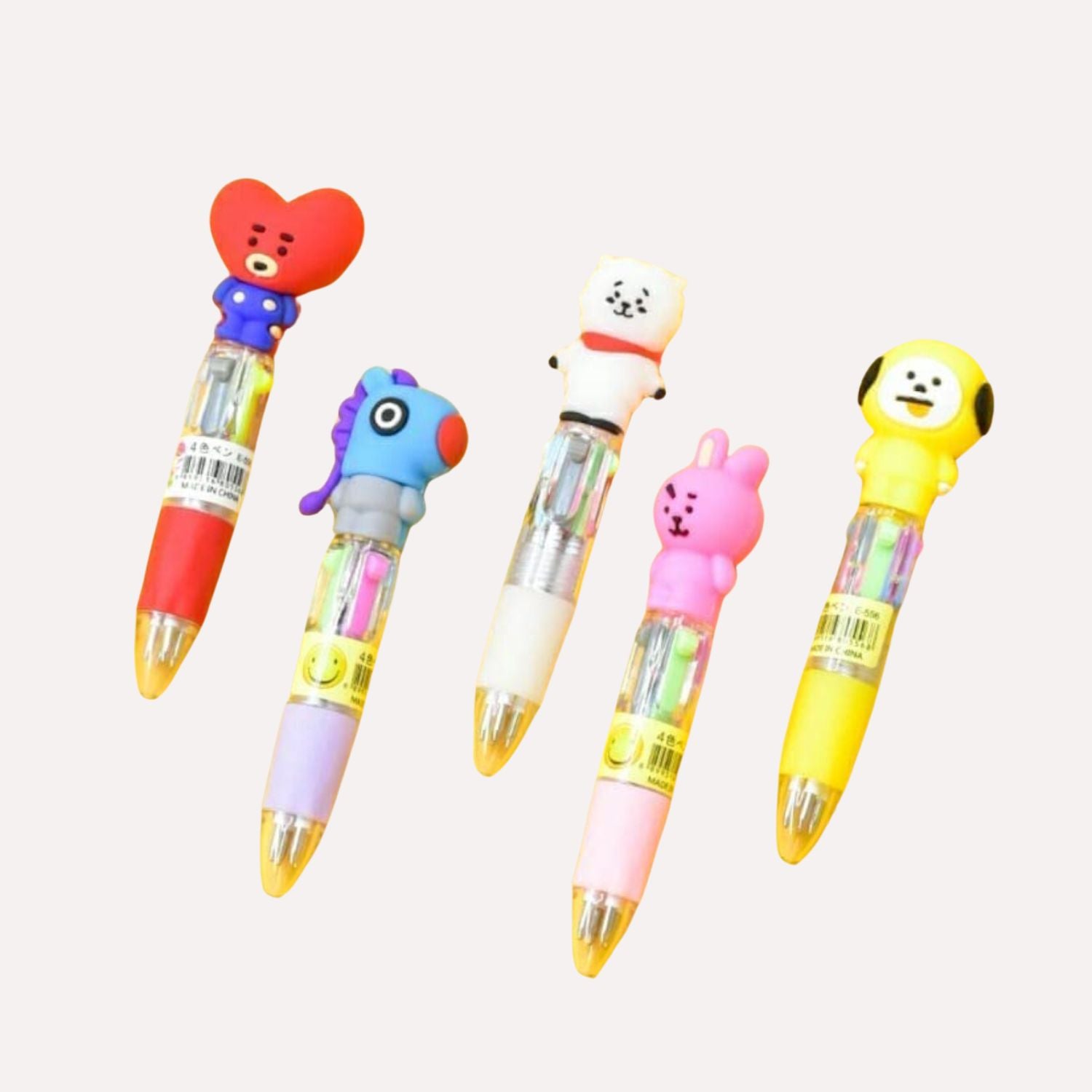 Refill Ball Pen | Ballpoint Pen | Push Button Multicolor Pen - for Students, Kids, Girls, Boys, School, Drawing, Birthday Gift & Return Gifts - Apkamart #Style_pack of 5