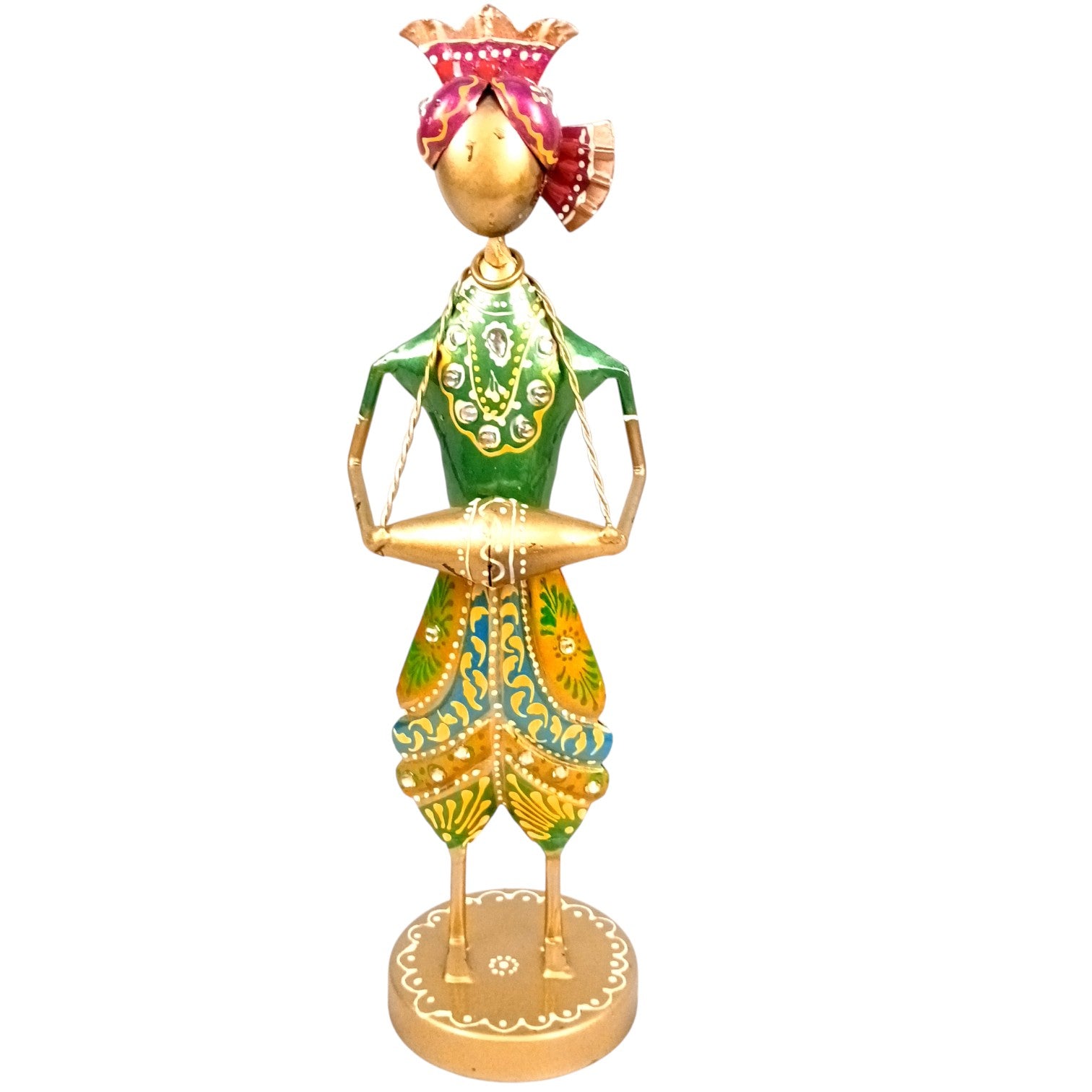Musician Showpiece Set| Decorative Figurine for Home, Living Room & Office | Handcrafted Iron Statue & Table Showpiece for Gifting & Interior Decoration - 11 Inch (Set Of 3) - Apkamart
