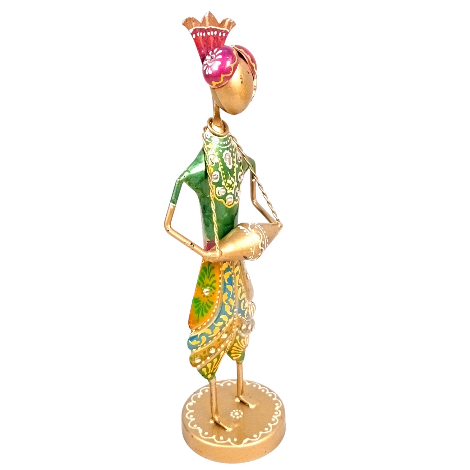 Musician Showpiece Set| Decorative Figurine for Home, Living Room & Office | Handcrafted Iron Statue & Table Showpiece for Gifting & Interior Decoration - 11 Inch (Set Of 3) - Apkamart