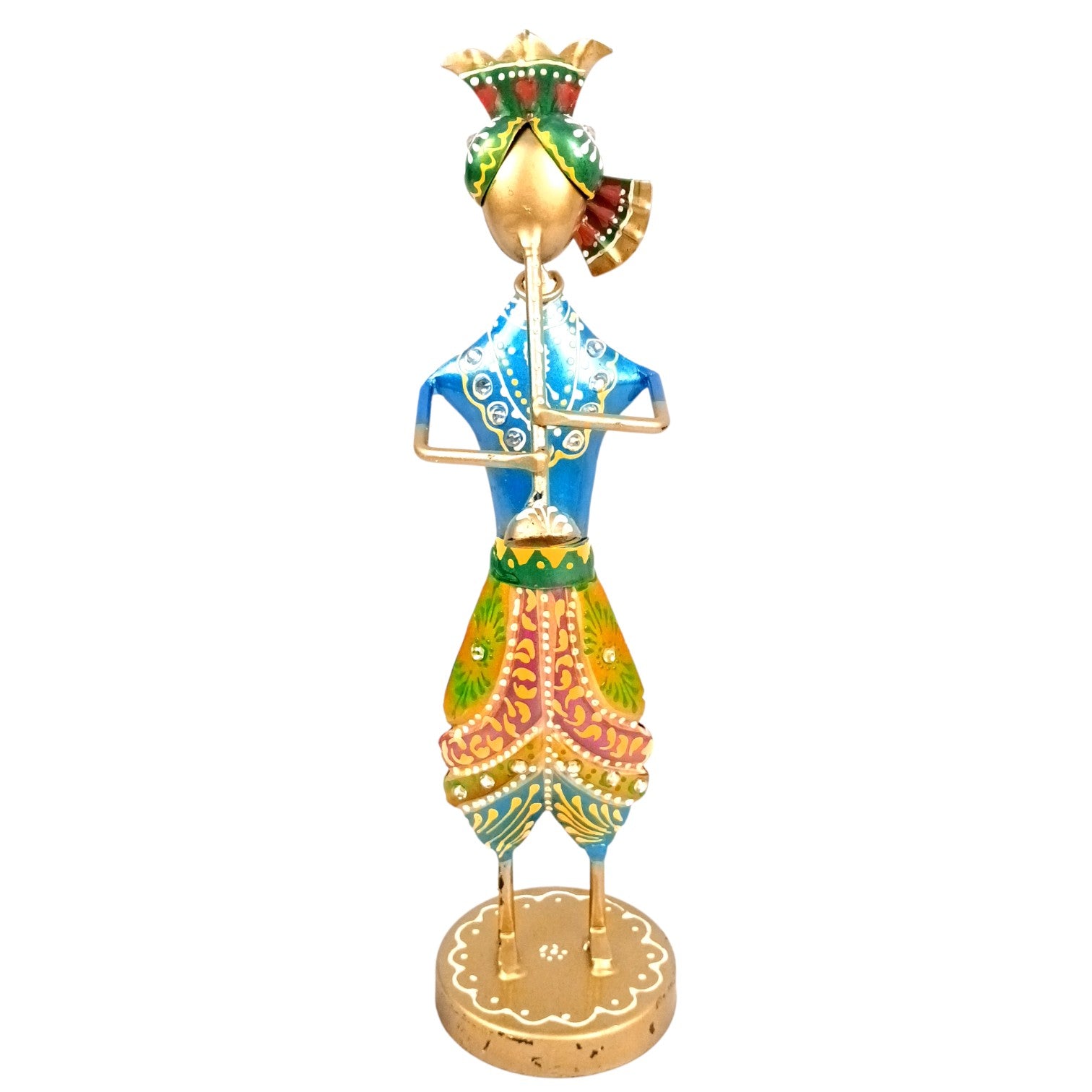 Musician Showpiece Set| Decorative Figurine for Home, Living Room & Office | Handcrafted Iron Statue & Table Showpiece for Gifting & Interior Decoration - 11 Inch (Set Of 3) - Apkamart
