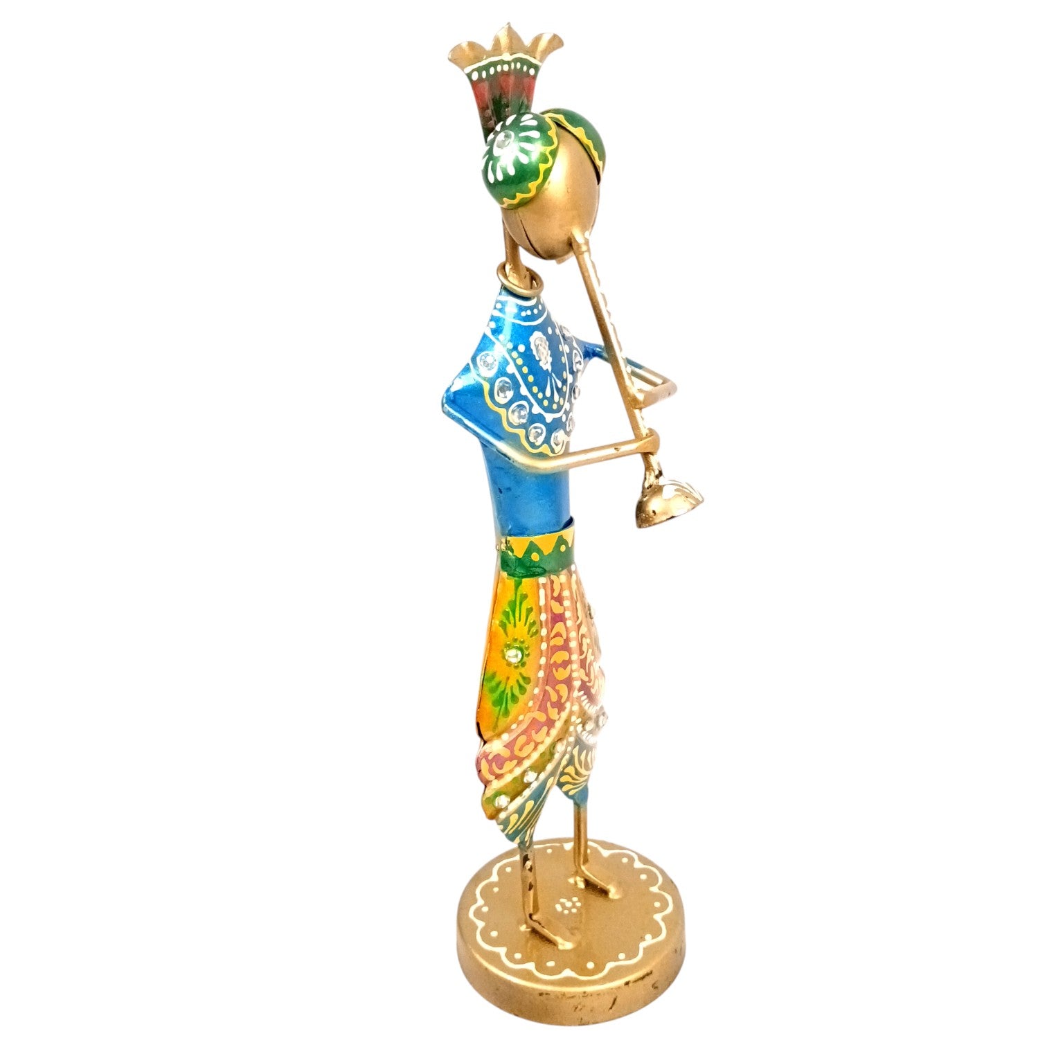 Musician Showpiece Set| Decorative Figurine for Home, Living Room & Office | Handcrafted Iron Statue & Table Showpiece for Gifting & Interior Decoration - 11 Inch (Set Of 3) - Apkamart