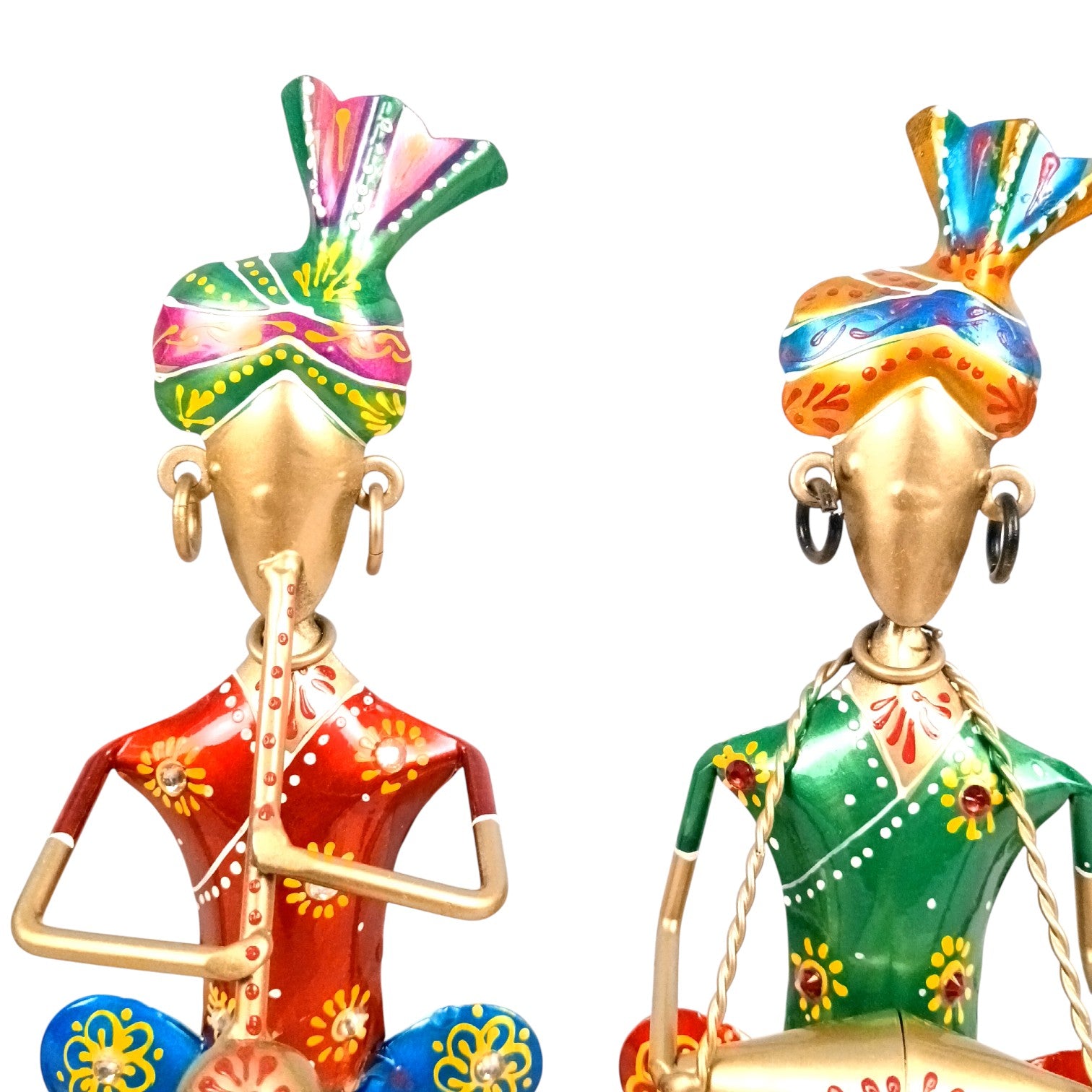 Musician Showpiece Set | Musical Figurines for Home Décor | Decorative Art Showpiece for Living Room, Table & Gifting - 8 Inch (Set Of 3) - Apkamart