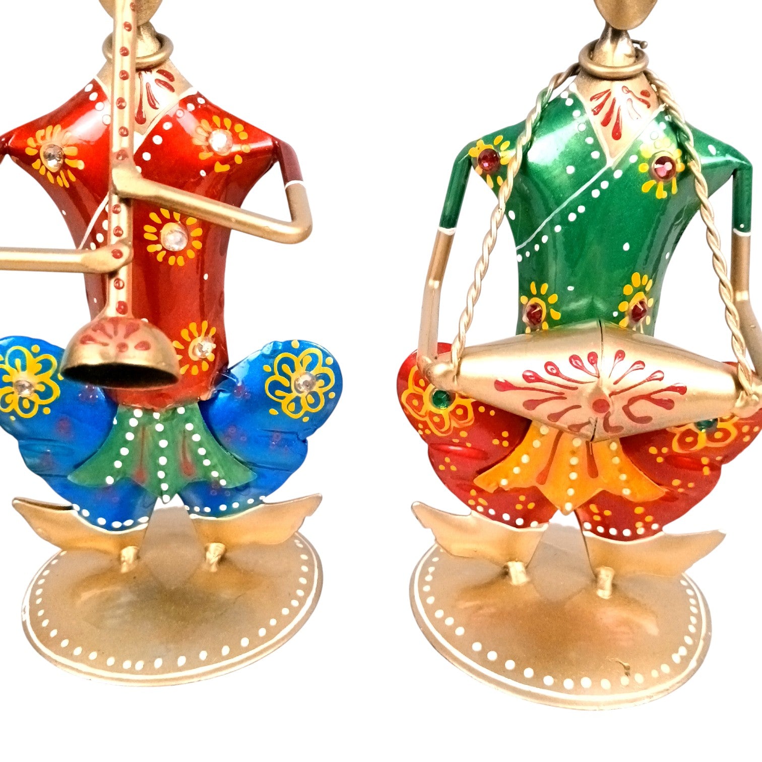 Musician Showpiece Set | Musical Figurines for Home Décor | Decorative Art Showpiece for Living Room, Table & Gifting - 8 Inch (Set Of 3) - Apkamart