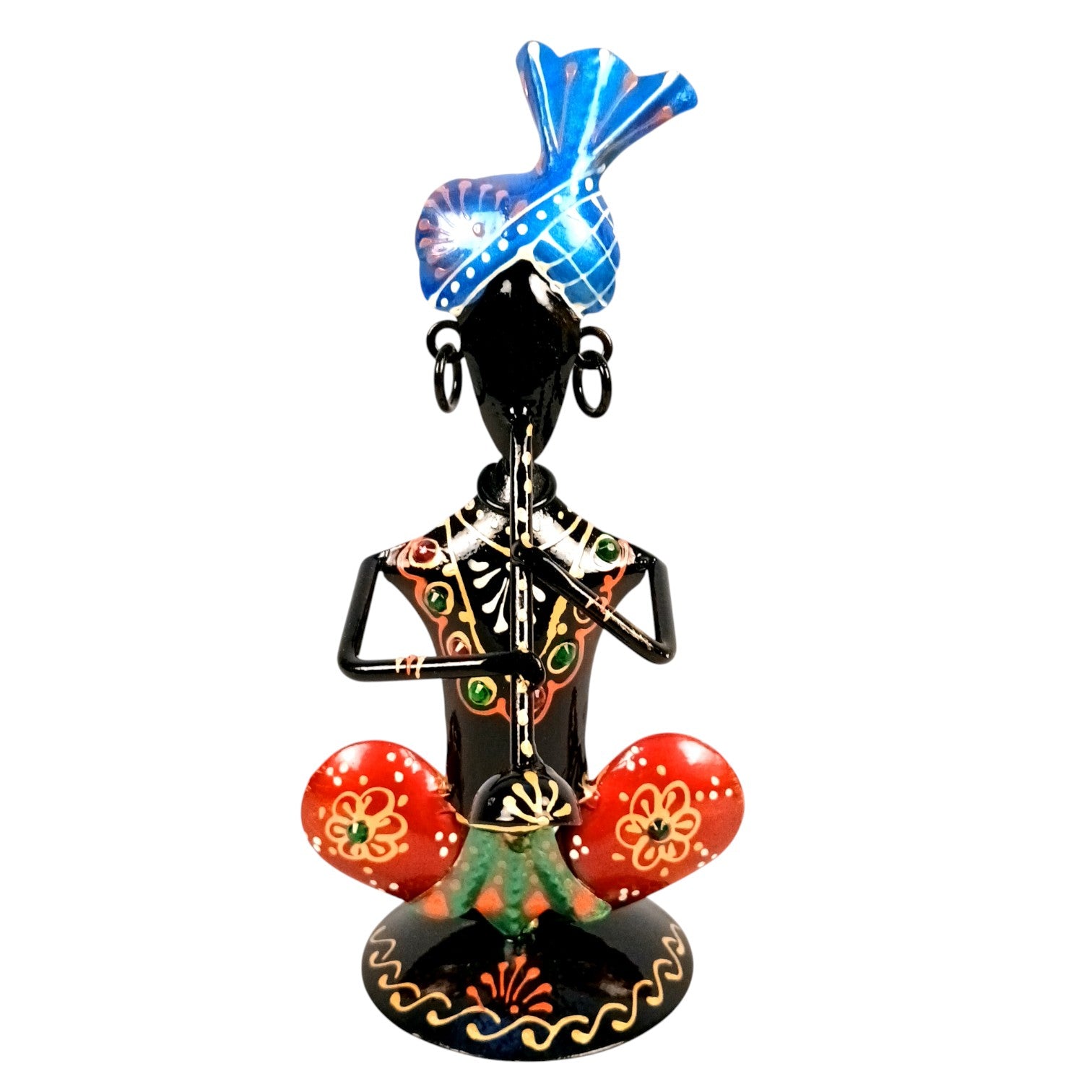 Musician Showpiece Set | Decorative Figurine for Home, Living Room & Office | Handcrafted Iron Statue & Table Showpiece for Gifting - 8 Inch (Set Of 3) - Apkamart