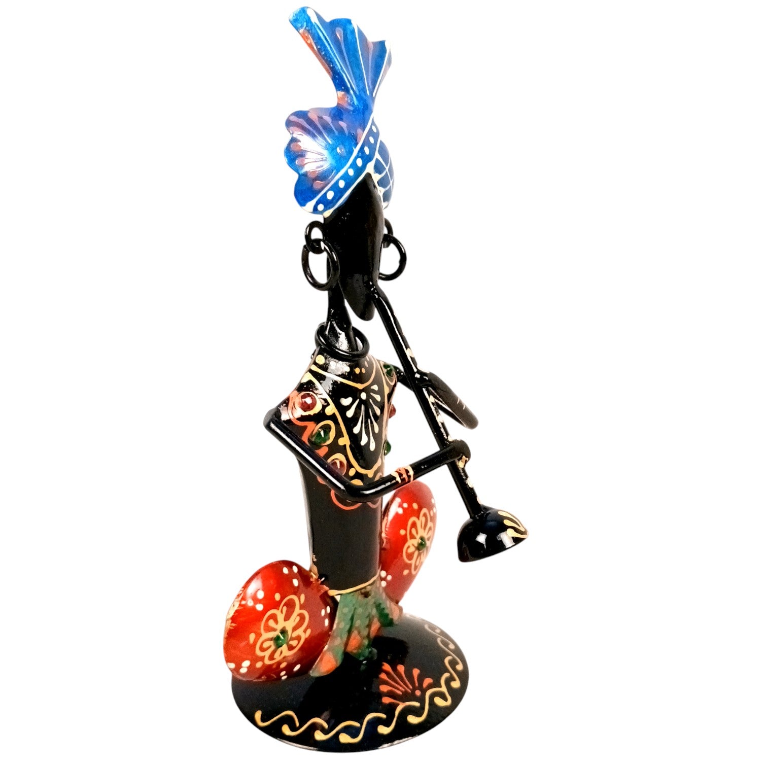 Musician Showpiece Set | Decorative Figurine for Home, Living Room & Office | Handcrafted Iron Statue & Table Showpiece for Gifting - 8 Inch (Set Of 3) - Apkamart