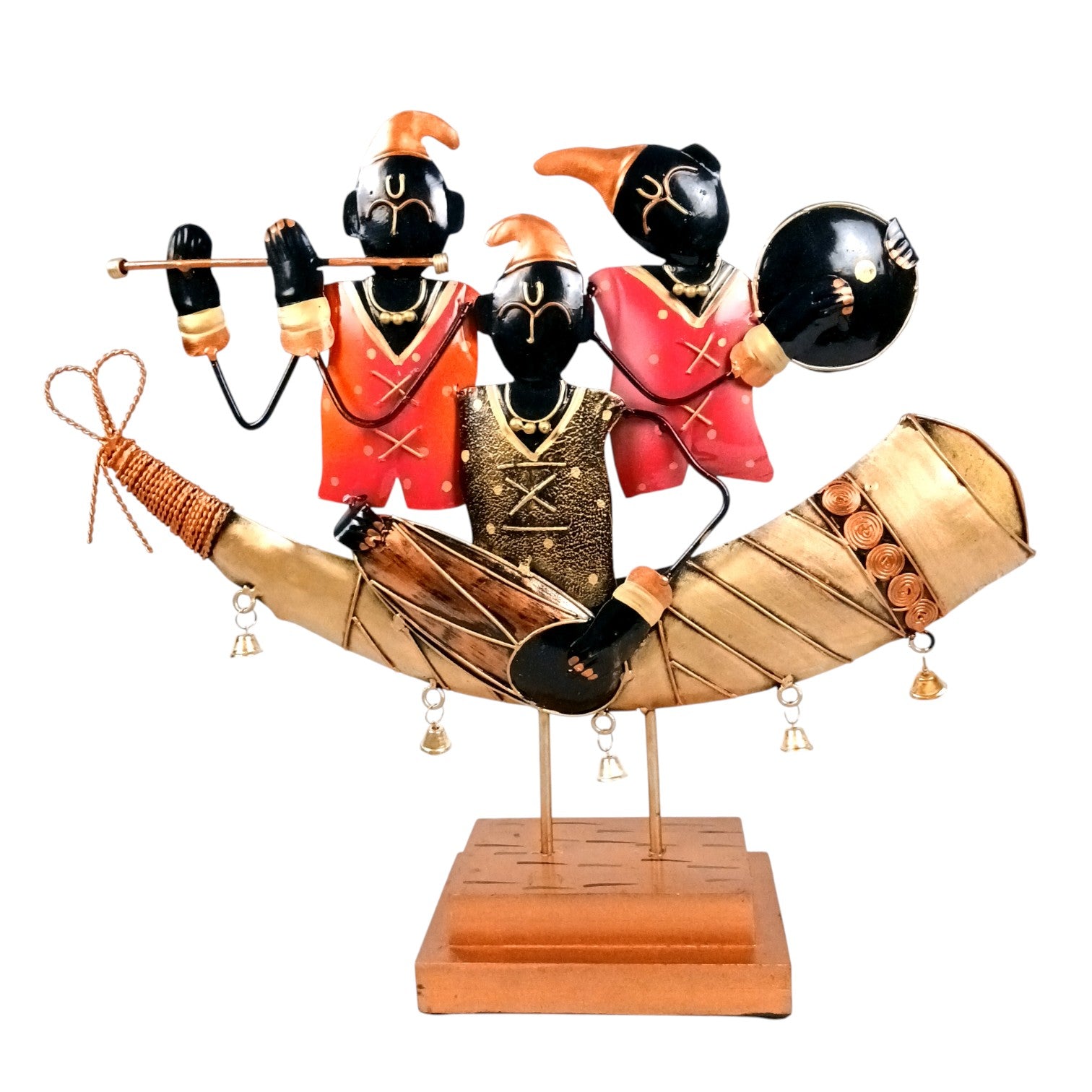 Musician Showpiece | Decorative Figurines for Living Room, Bedroom & Office | Traditional Musician Statues for Home Decor & Gifting - 16 Inch - Apkamart