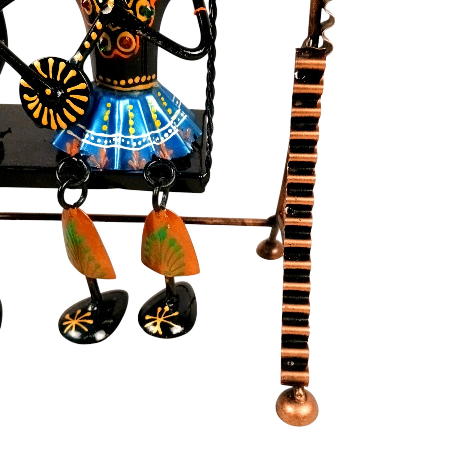 Musician on Swing Showpiece | Decorative Musician Figurine for Home Decor, Living Room, Office & Gifting | Swing Statue for Table, Shelf & Festive Decoration - 12 Inch