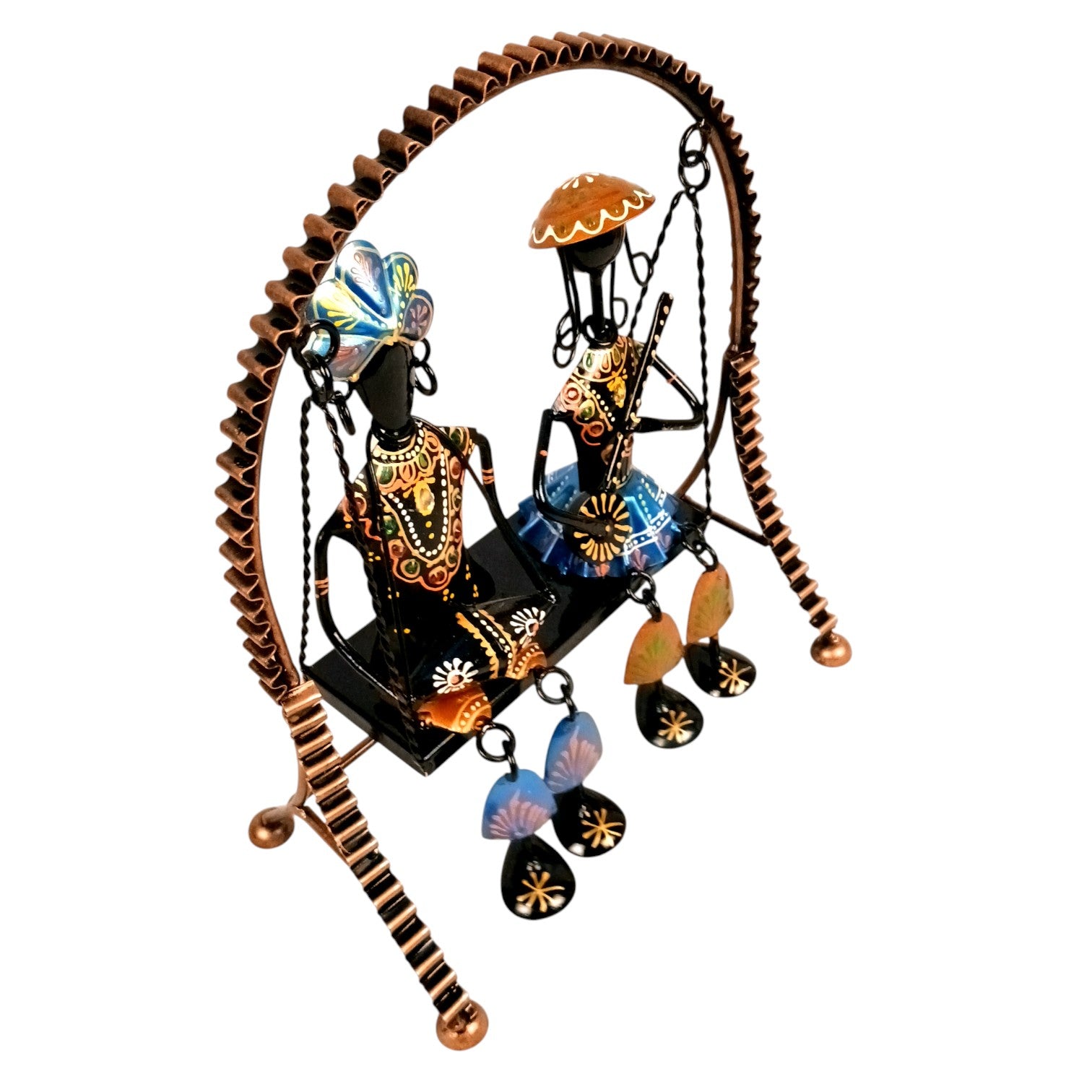 Musician on Swing Showpiece | Decorative Musician Figurine for Home Decor, Living Room, Office & Gifting | Swing Statue for Table, Shelf & Festive Decoration - 12 Inch - Apkamart