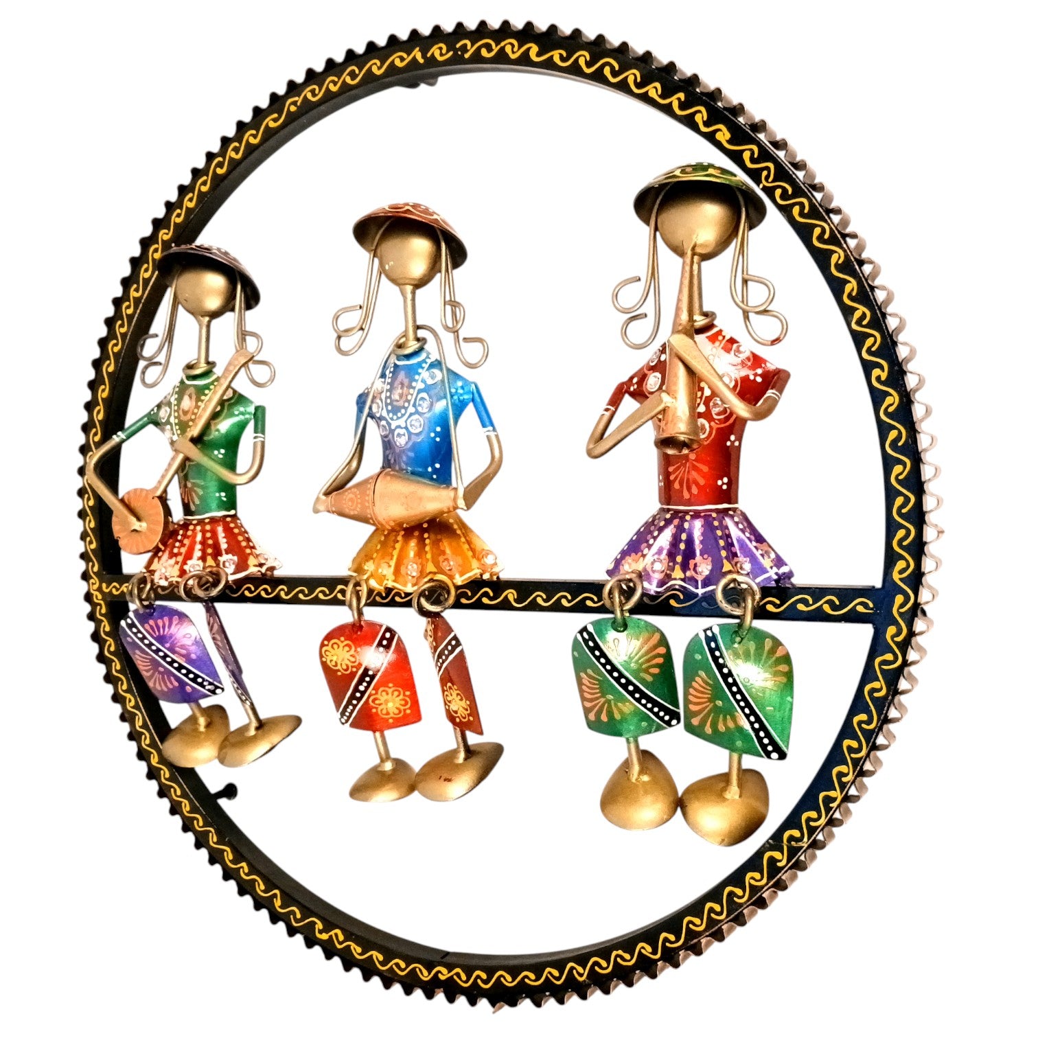 Musician Wall Hanging | Decorative Wall Art Showpiece | Wall Decor for Living Room, Entrance, Home & Office Decoration | Traditional Wall Hanging Gift - 15 Inch - Apkamart