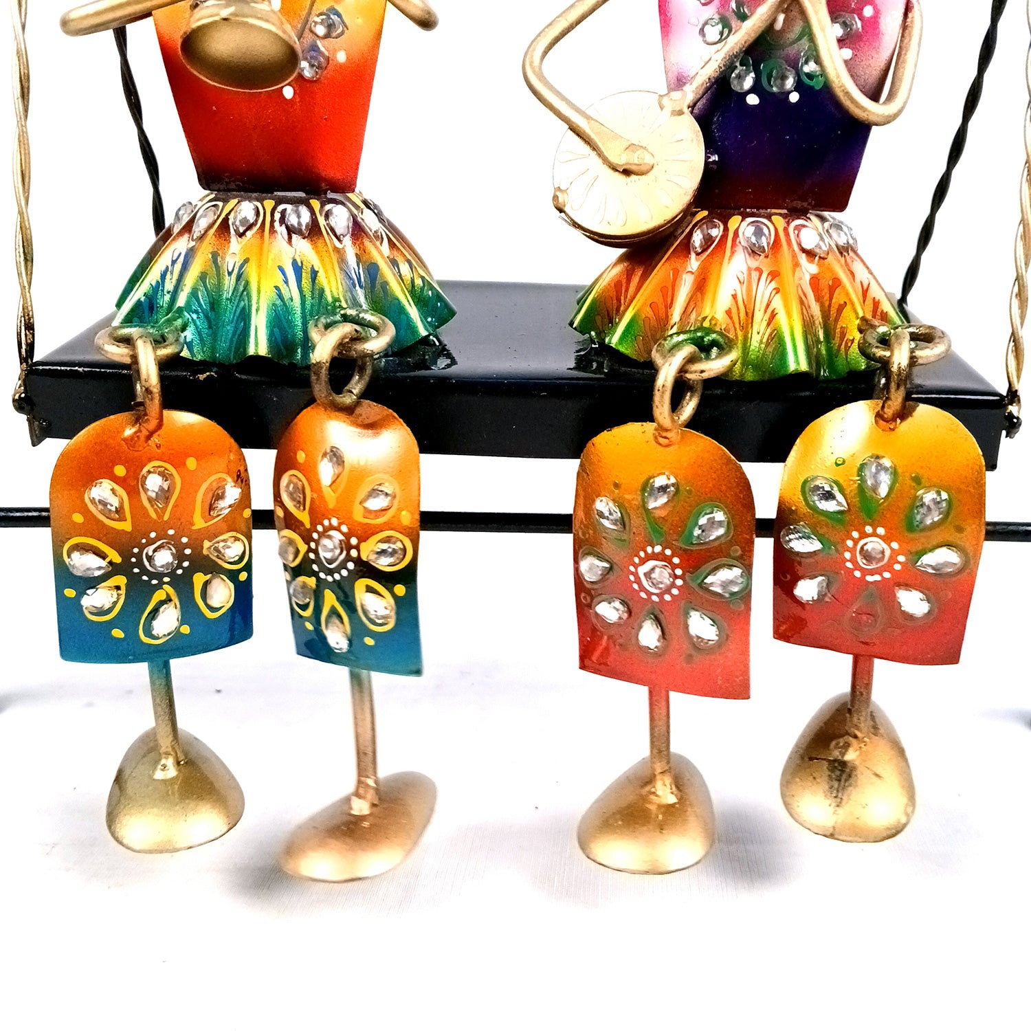 Musician Showpiece Sitting On Swing Design | Decorative Figurines With Hanging Legs - for Home, Bedroom, Living Room, Office, Table Decor & Gifts - Apkamart #Style_design 2