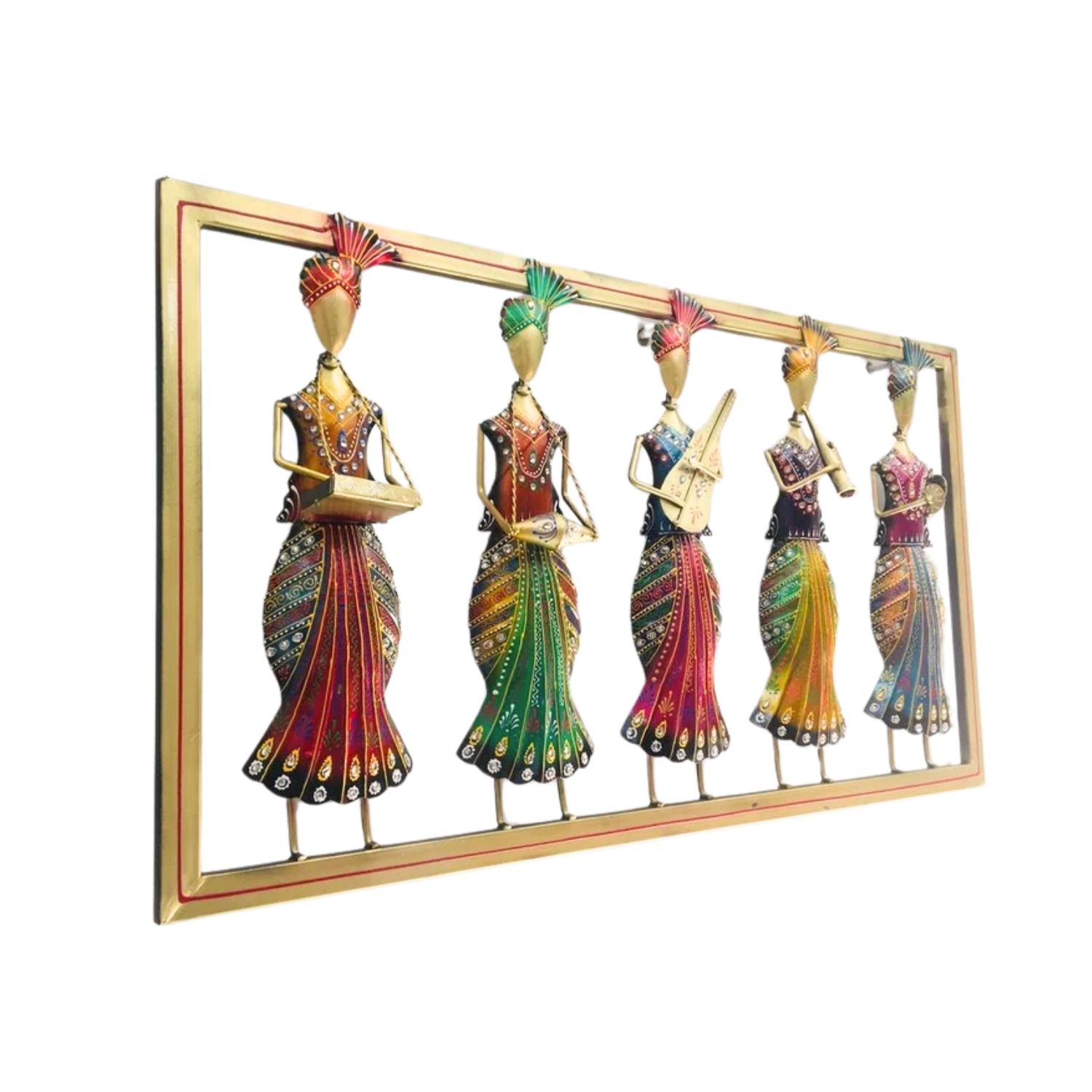 Wall Hanging Musician Design | Metal Wall Mount Showpiece - For Home, Big Walls, Living Room, Large Spaces, Hotel, Restaurant Decor & Gifts - 32 Inch - Apkamart