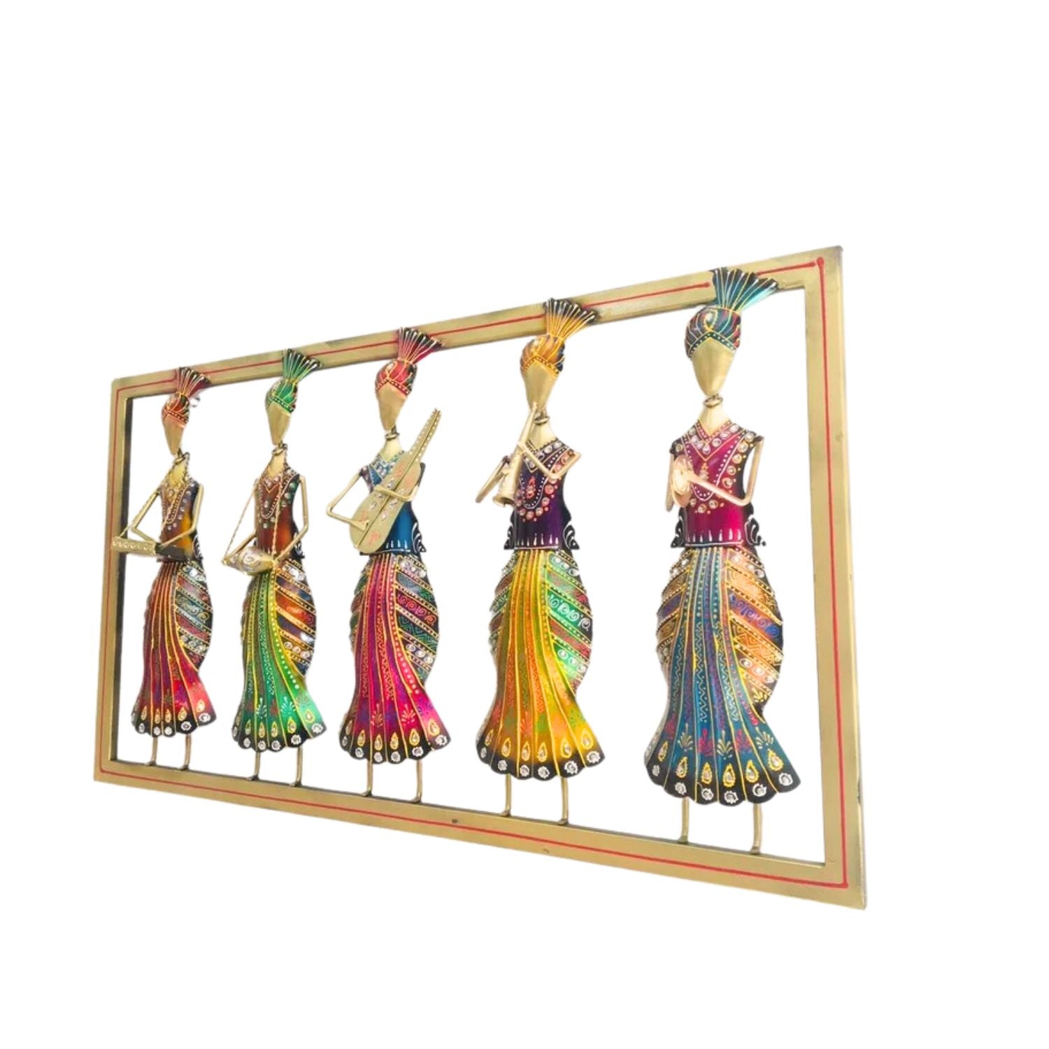 Wall Hanging Musician Design | Metal Wall Mount Showpiece - For Home, Big Walls, Living Room, Large Spaces, Hotel, Restaurant Decor & Gifts - 32 Inch - Apkamart