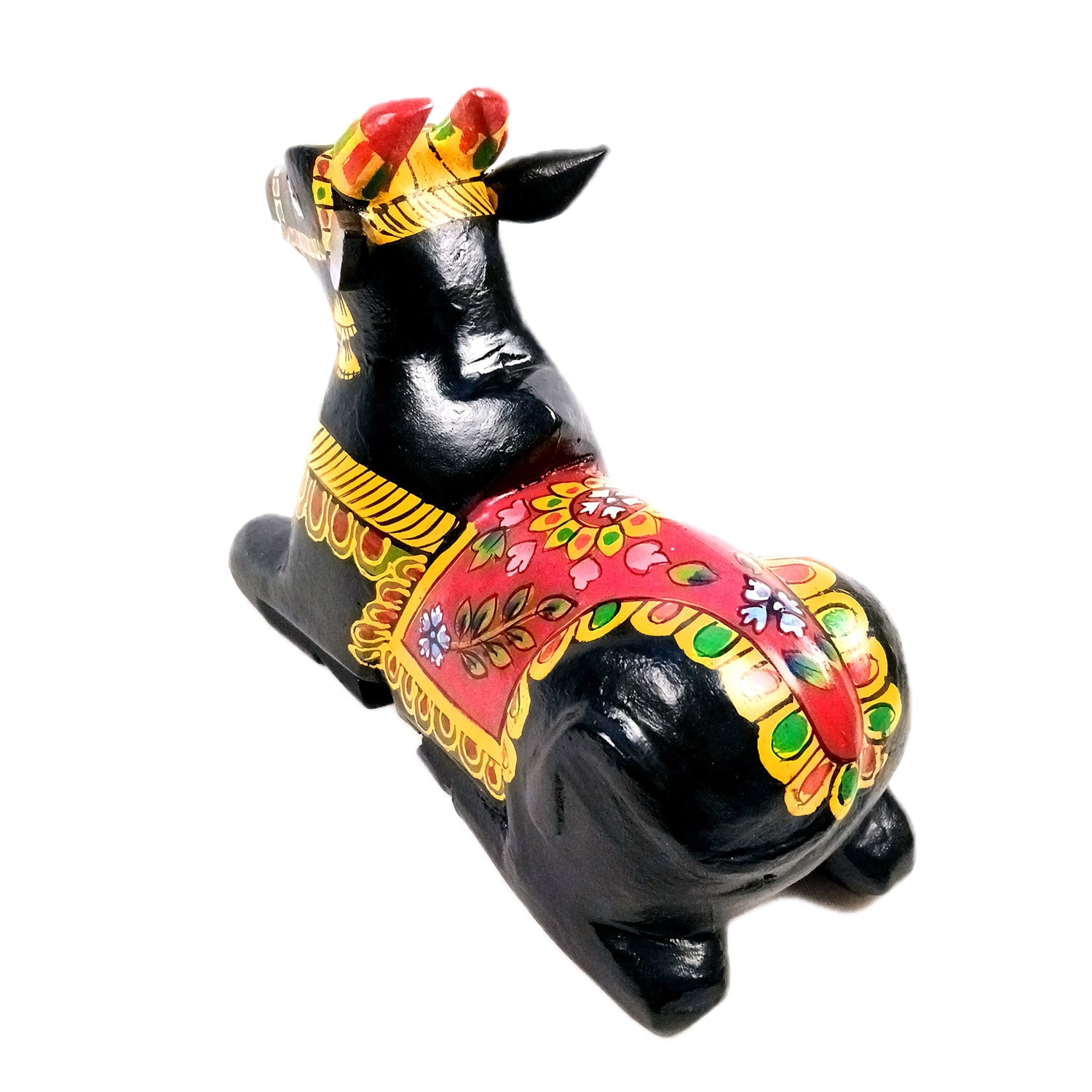 Nandi Cow Idol | Shiva Nandi Bull Statue Murti - for Home, Mandir, Puja, Temple, Office Decor & Gift - 9 Inch - Apkamart #Style_Design 1