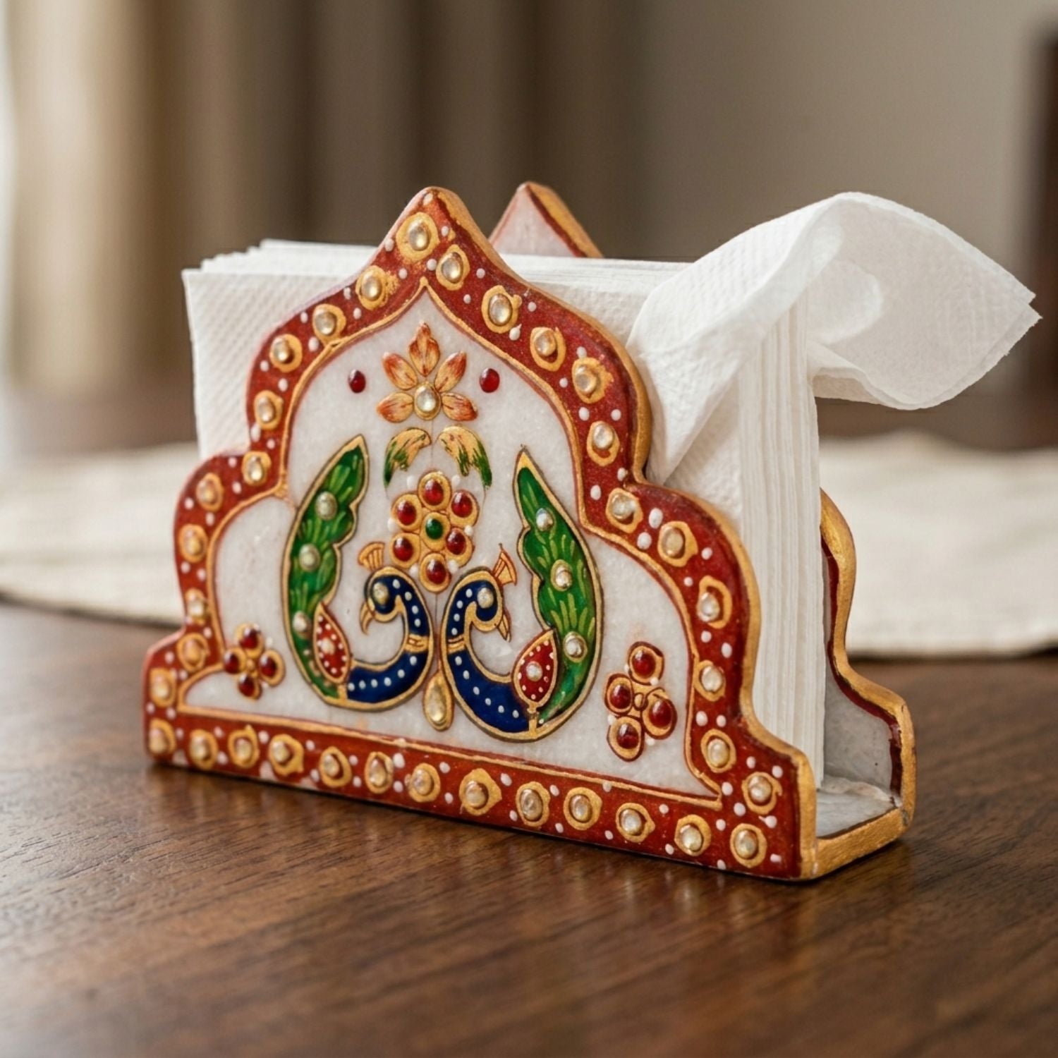 Marble Napkin Holder for Dining Decor – 4 Inch