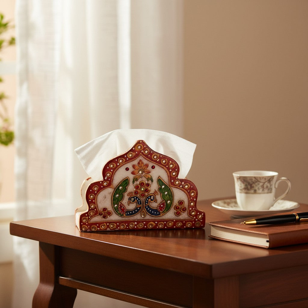 Marble Napkin Holder for Dining Decor – 4 Inch