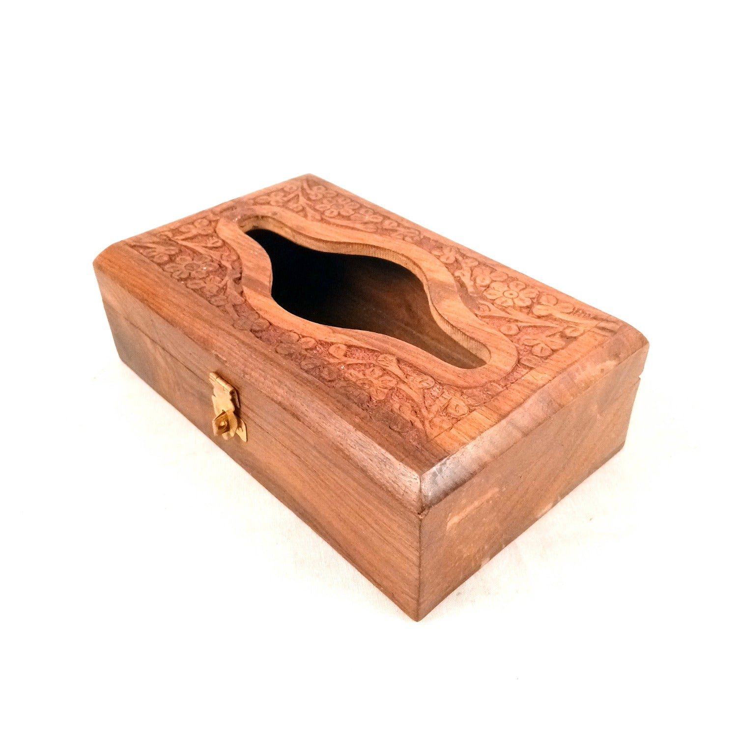 Wooden Napkin Holder | Handcrafted Wooden Tissue & Paper Napkin Stand for Dining Table, Kitchen & Home Decor | Decorative Table Organizer - 8 Inch - Apkamart