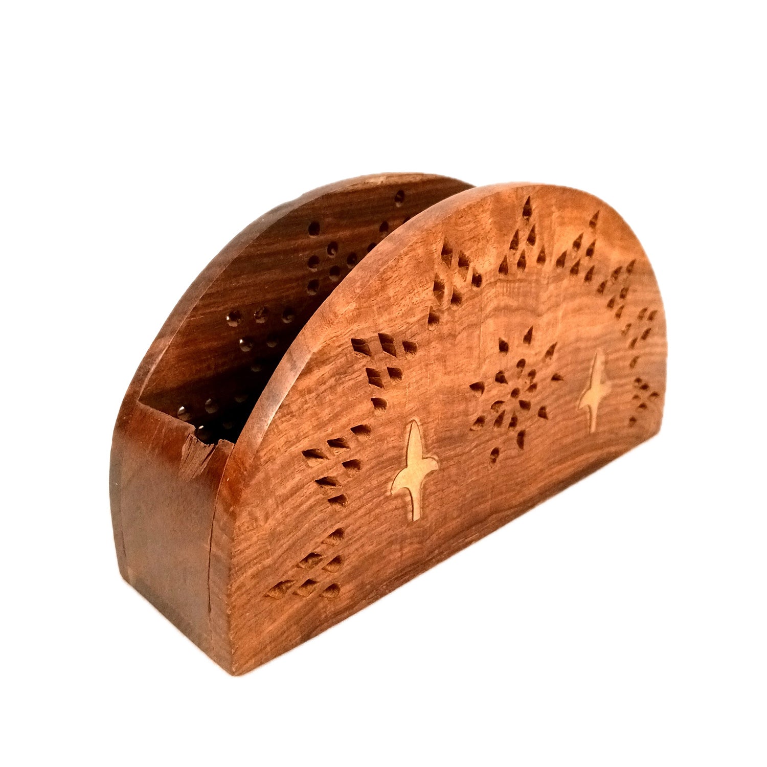 Napkin Holder | Wooden Tissue Paper Stand | Tissue Dispenser Holders - For Home, Dining Table, Kitchen, Bathroom | Office Desk Organiser & Stands - 8 Inch (Pack Of 2) - Apkamart
