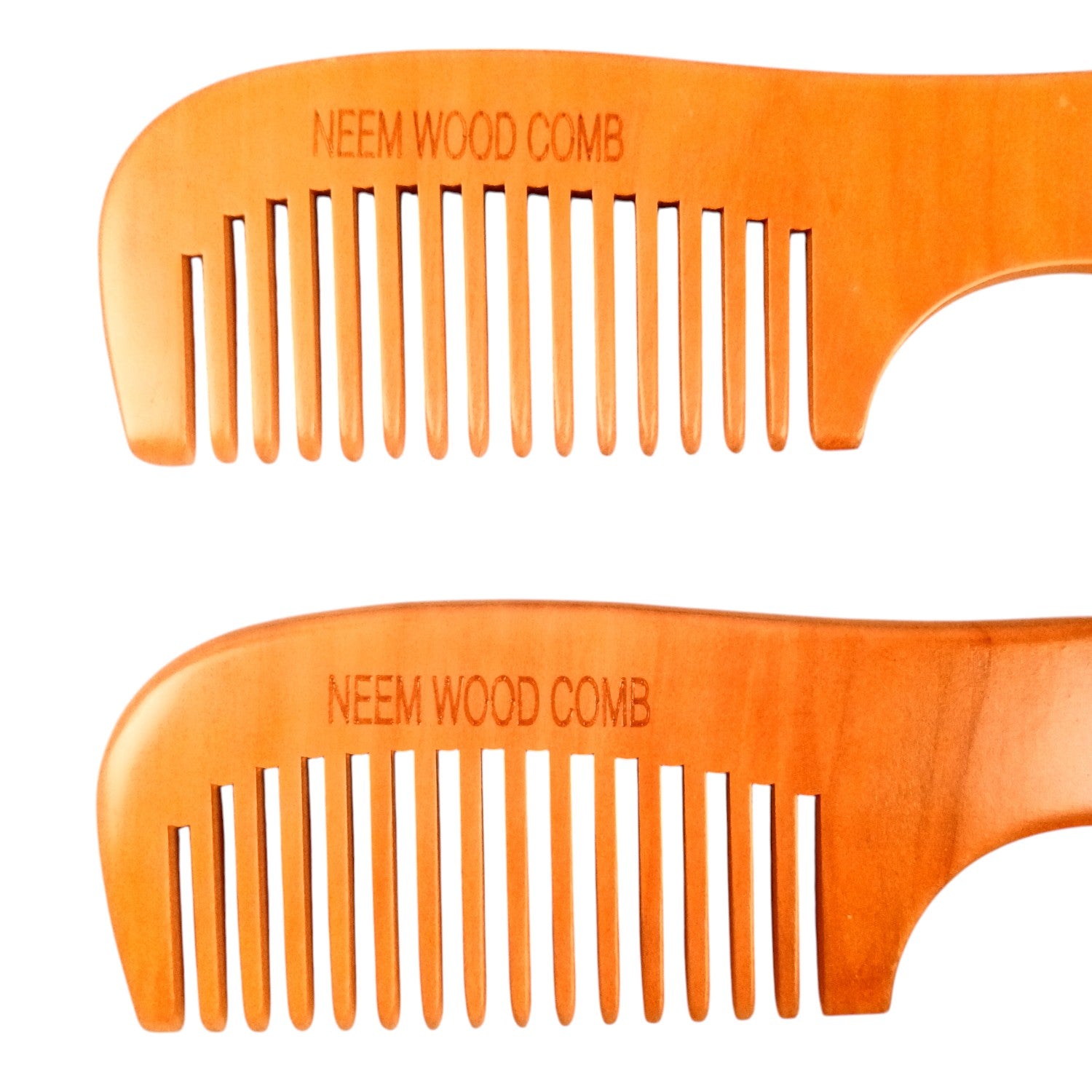 Wooden Neem Comb | Wood Comb With Handle For Men, Women | For Stimulating Hair Growth, Hair Fall, Dandruff Control, Detangling, Frizz Control - 7 Inch (pack of 2) - Apkamart