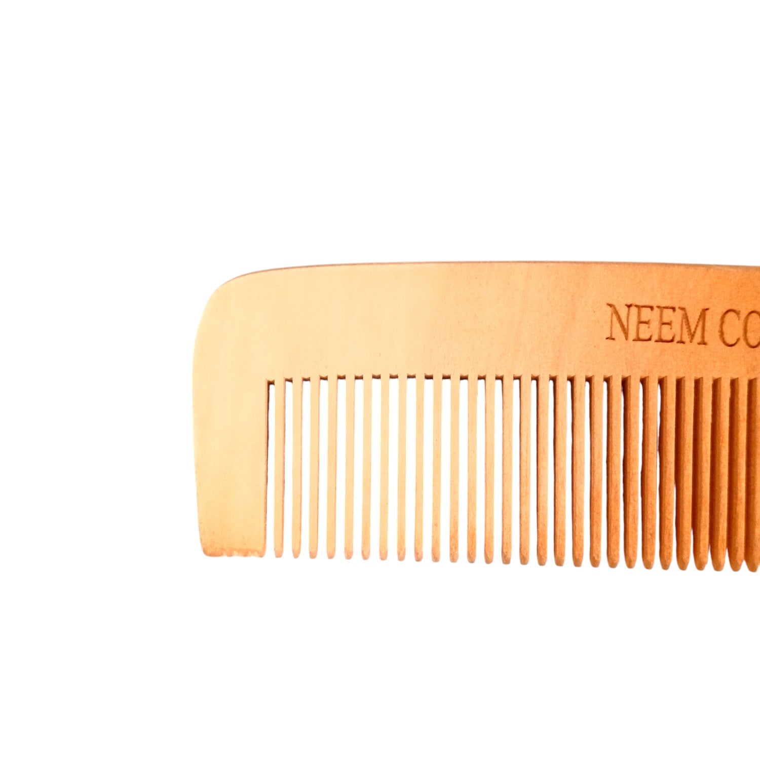 Wooden Neem Comb | Wood Comb With Handle For Men, Women | For Stimulating Hair Growth, Hair Fall, Dandruff Control, Detangling, Frizz Control - 7 Inch - Apkamart