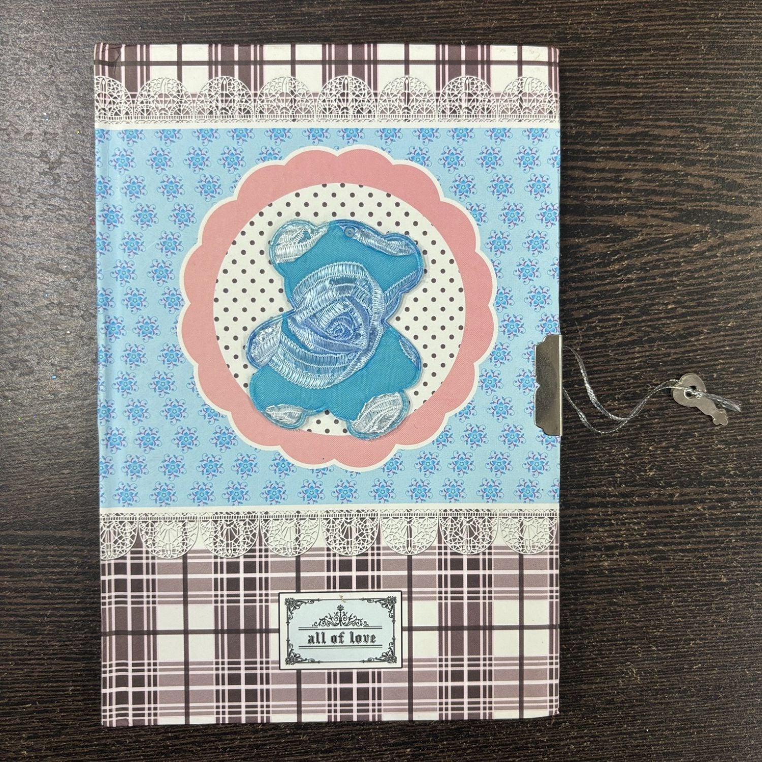 Teddy Design Note Book with Lock Diary for Kids Secure Journal Creative Writing Pad Ideal Return Gift for Children - 7 Inch - Apkamart