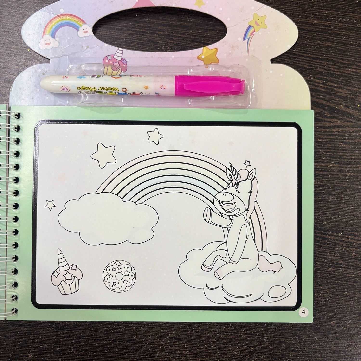 Magic Book Quick Dry Water Drawing Book Reusable Doodle Diary Notebook with Magic Pen for Kids Learning Painting Coloring Activity Return Gift - 6 Inch - Apkamart