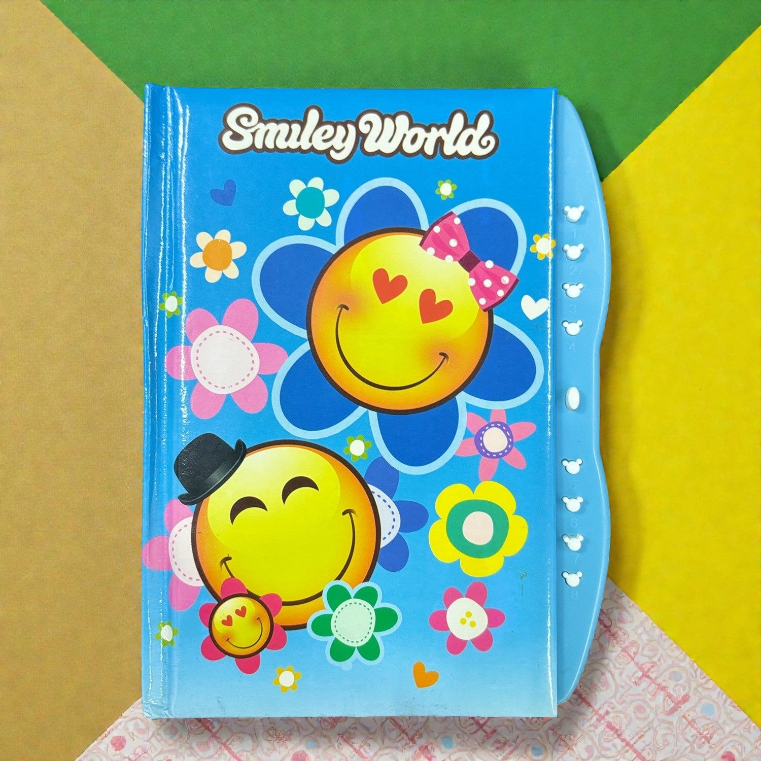 Smile Design Note Book with Lock Diary for Kids Secure Journal Creative Writing Pad Ideal Return Gift for Children - 7 Inch - Apkamart