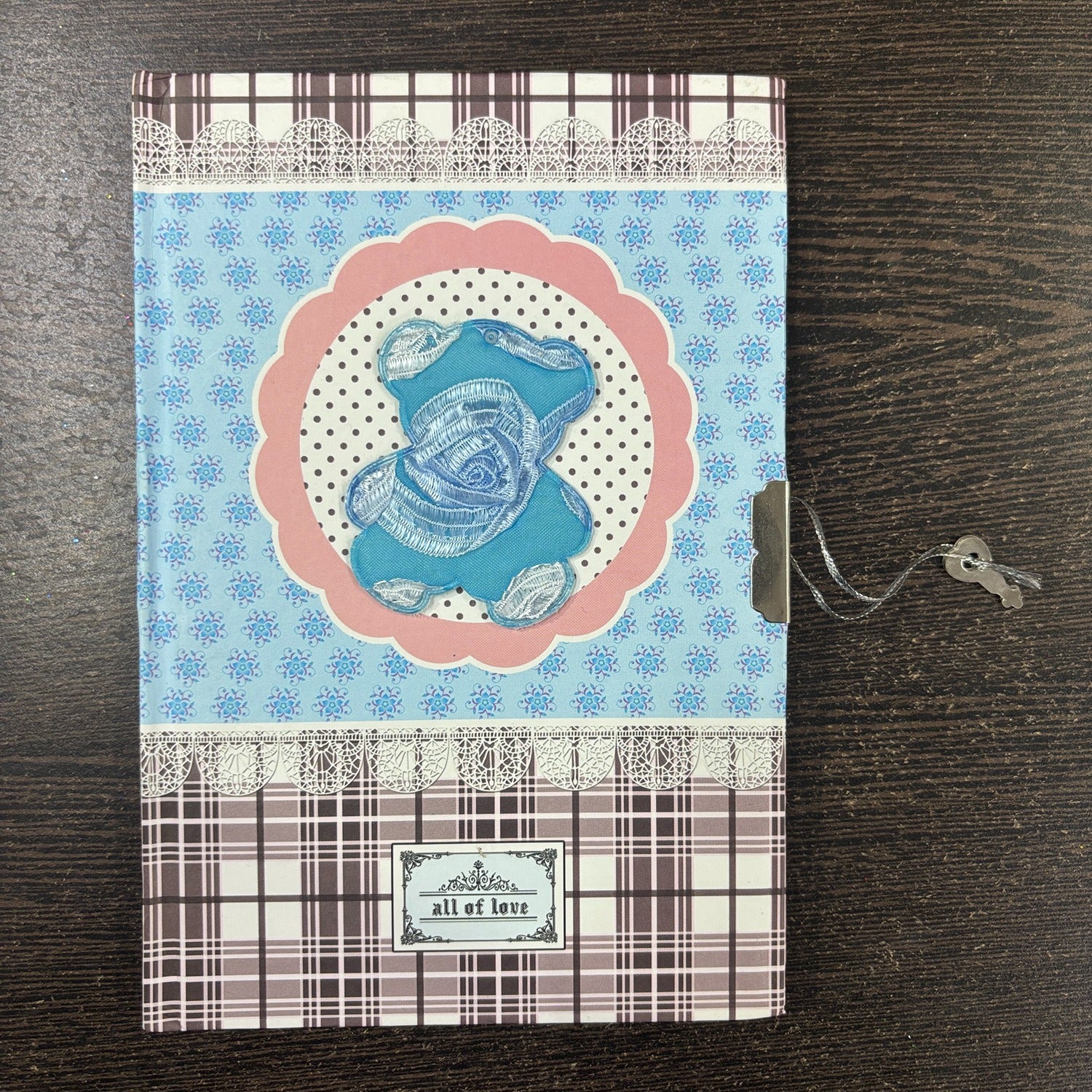 Teddy Design Note Book with Lock Diary for Kids Secure Journal Creative Writing Pad Ideal Return Gift for Children - 7 Inch - Apkamart