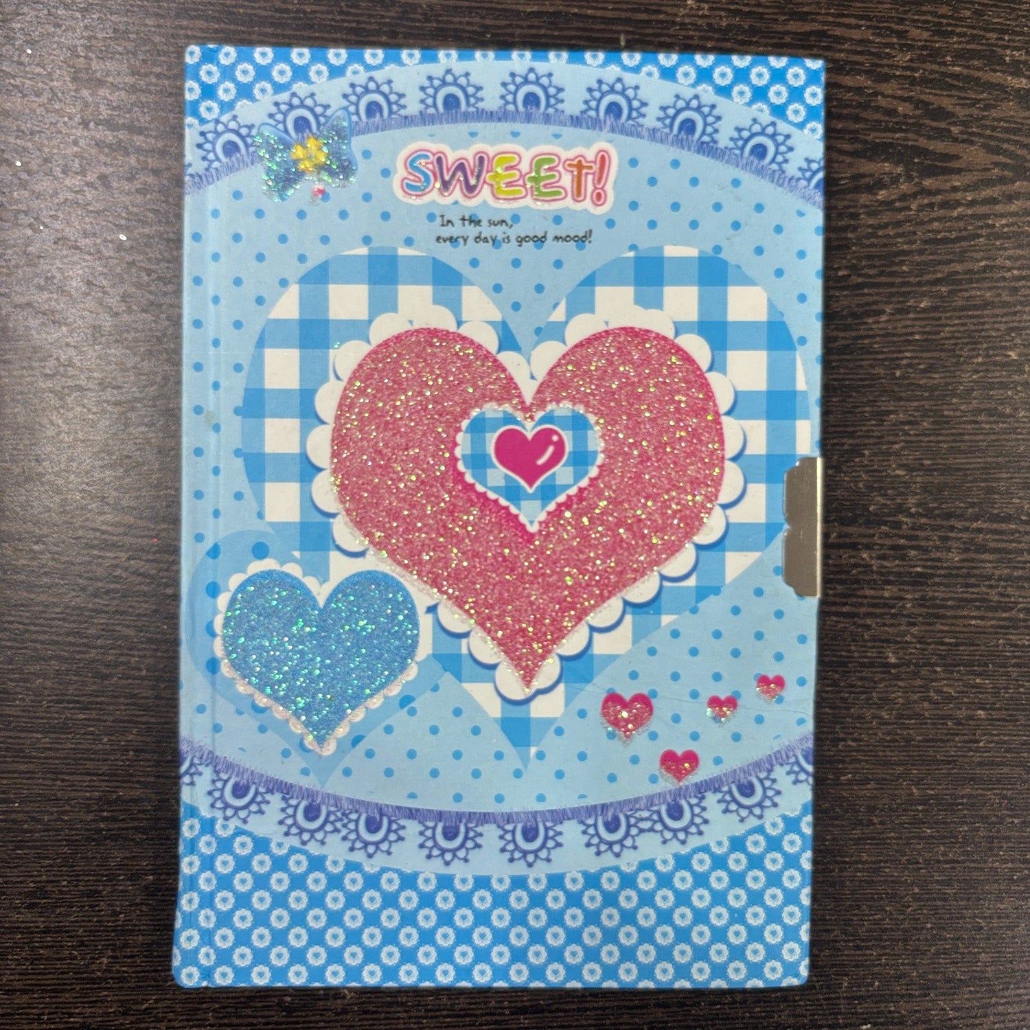 Heart Design Note Book with Lock Diary for Kids Secure Journal Creative Writing Pad Ideal Return Gift for Children - 7 Inch - Apkamart