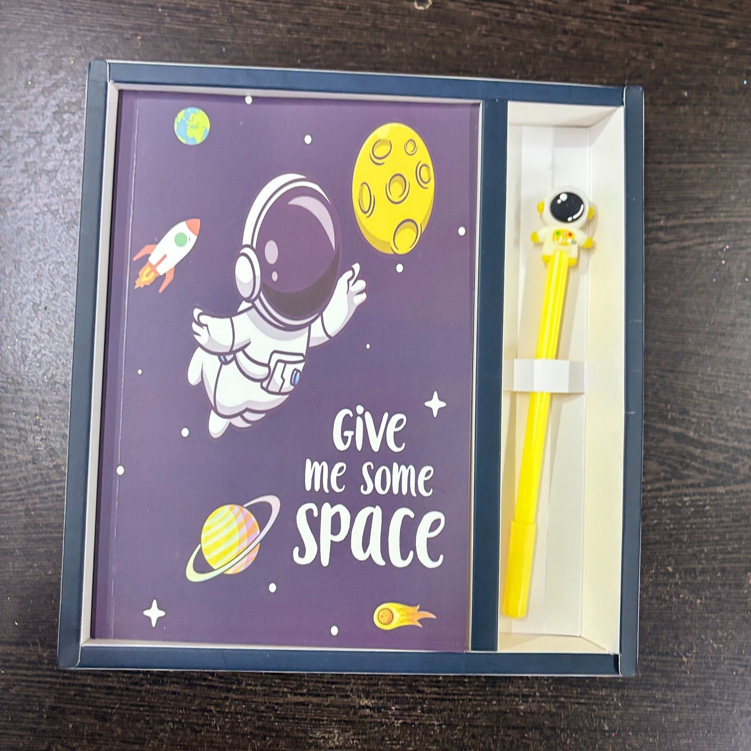 Astronaut Design Spiral Notebook with Pen Diary Notebook with Pen for Kids l School Stationery Notebook for Students Return Gift & Birthday Gift for Children - 8 Inch