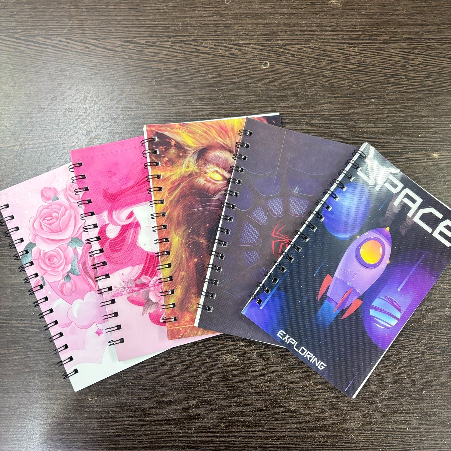 Spiral Note Book Single Line | A6 Size Note Book (60 Pages) - For Kids, Students & Return Gifts