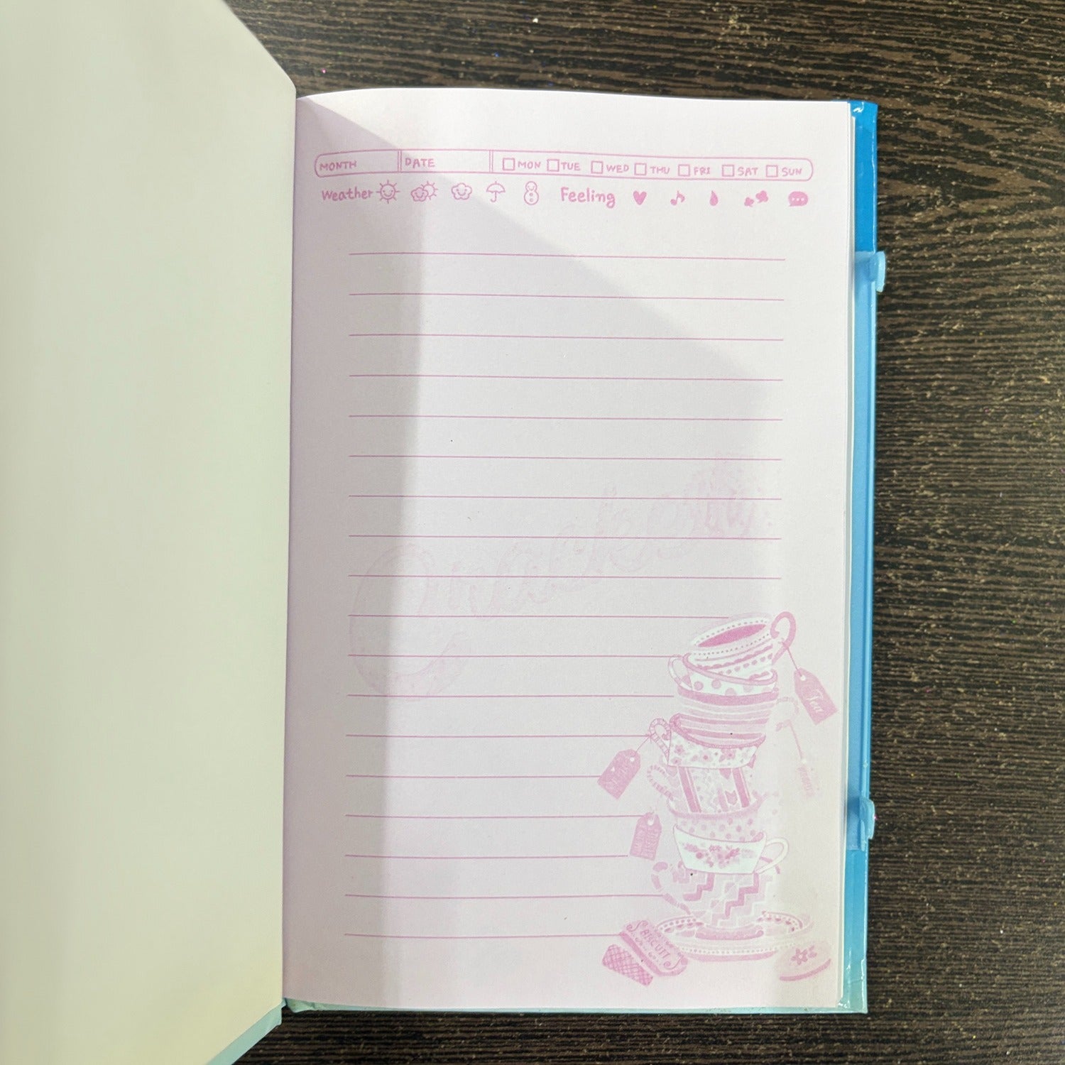 Smile Design Note Book with Lock Diary for Kids Secure Journal Creative Writing Pad Ideal Return Gift for Children - 7 Inch - Apkamart