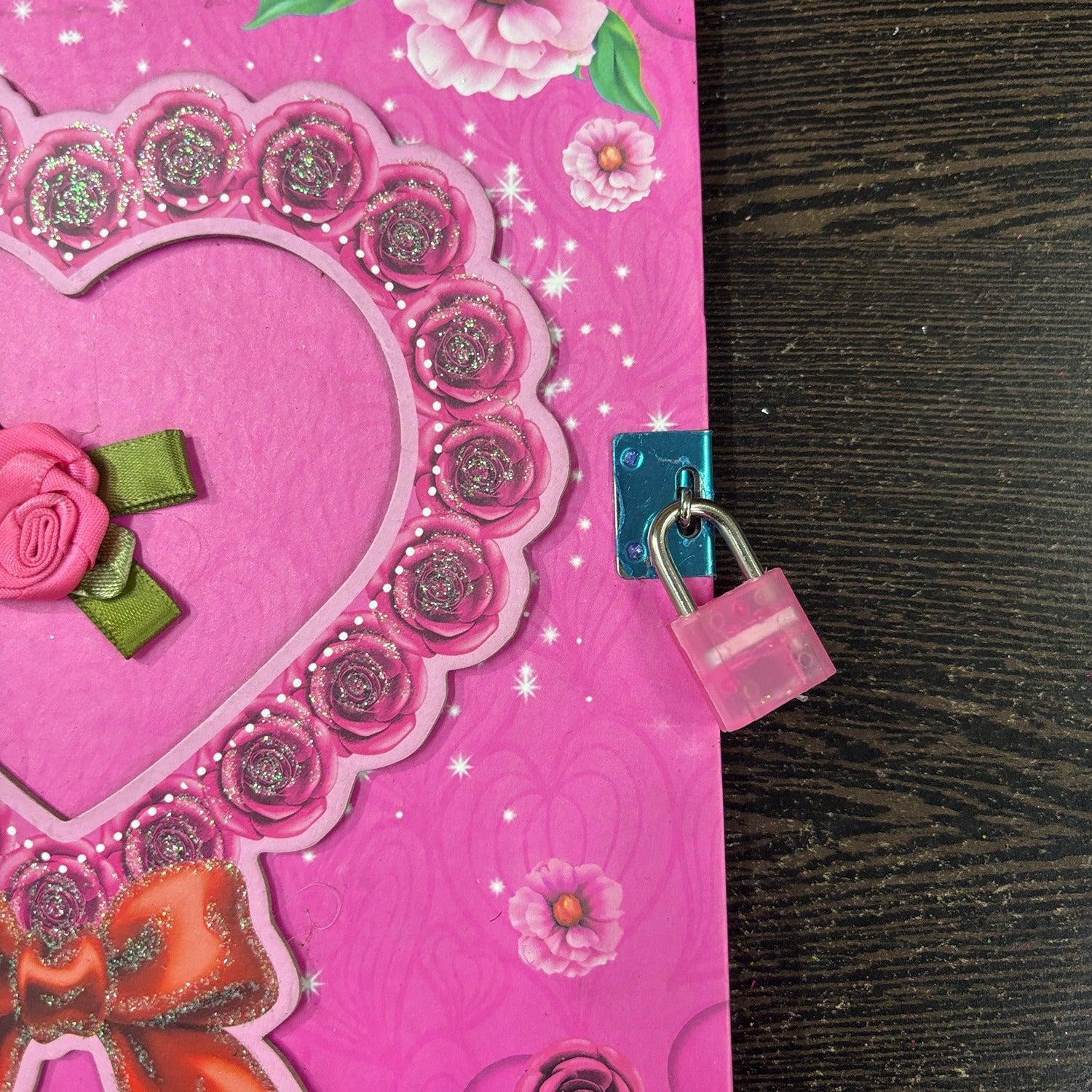 Heart Design Note Book with Lock Diary for Kids Secure Journal Creative Writing Pad Ideal Return Gift for Children - 9 Inch - Apkamart